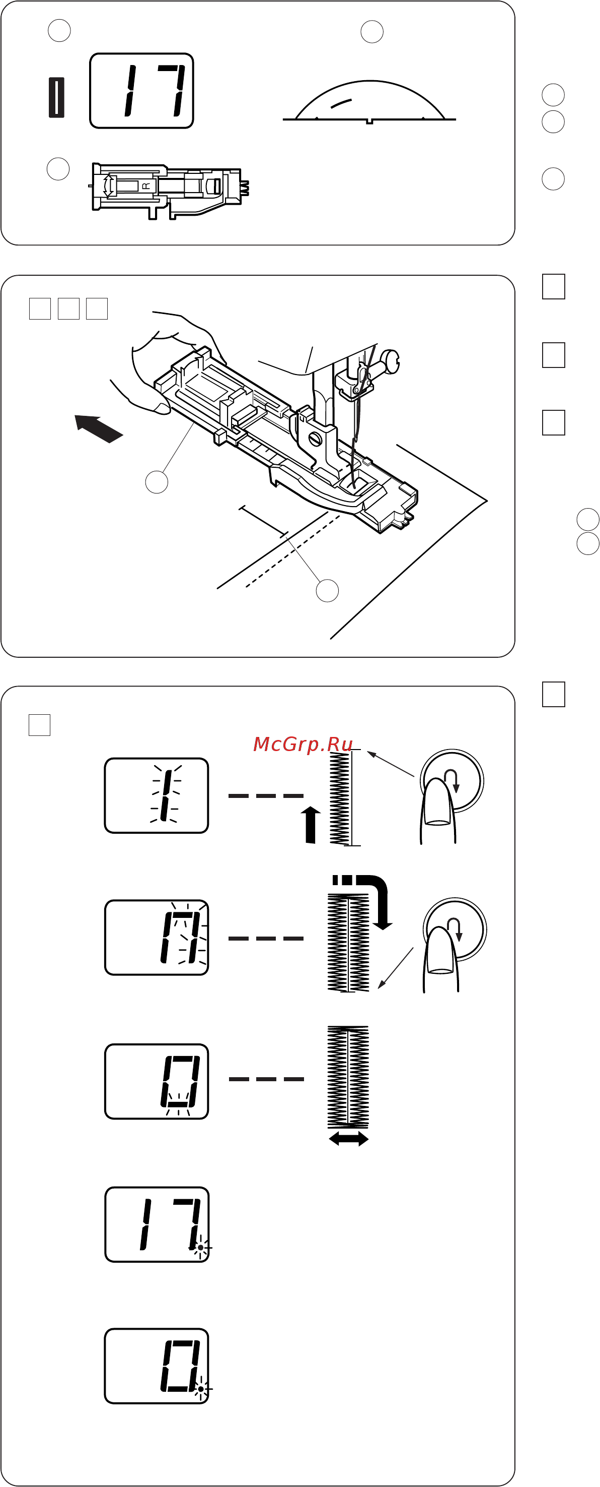 Janome QC 2325 белый [31/52] 17 квадратная петля авто петля