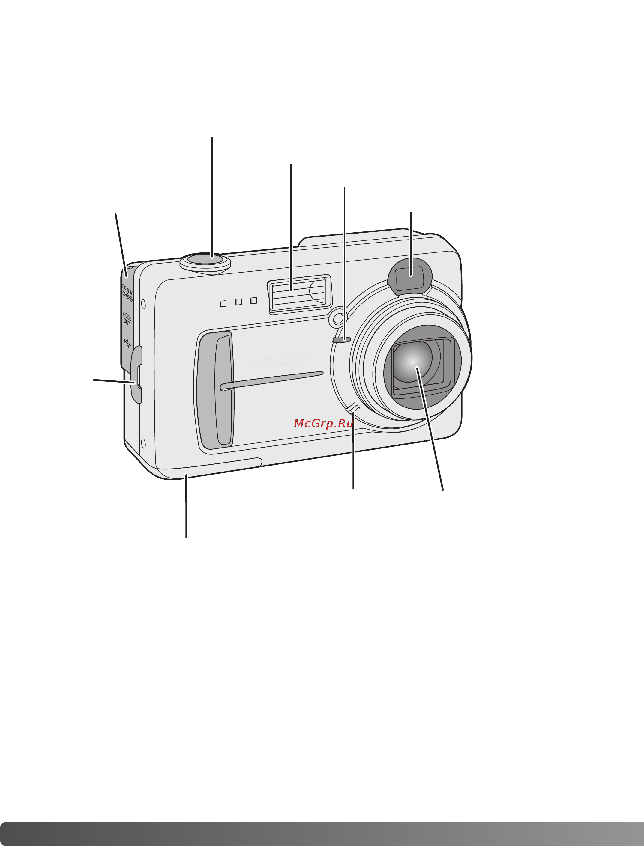 Minolta Dimage E223 [8/64] Наименование частей фотокамеры