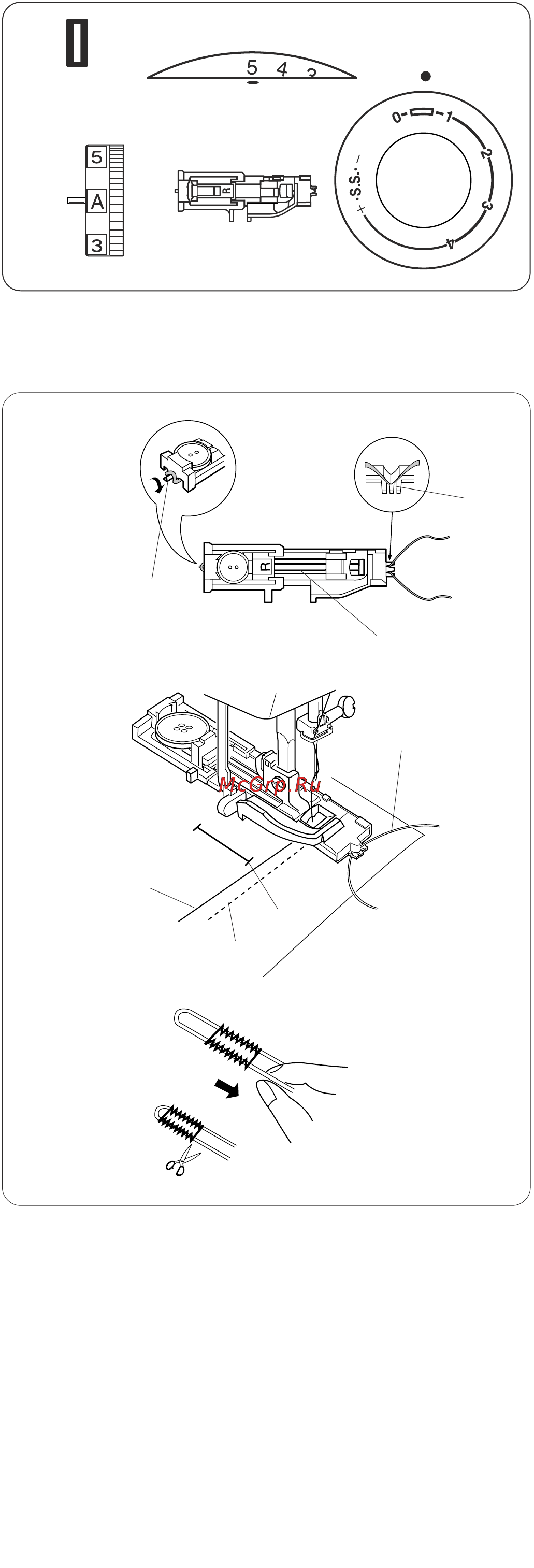 Janome 625 E [29/45] Зажгутованная петля