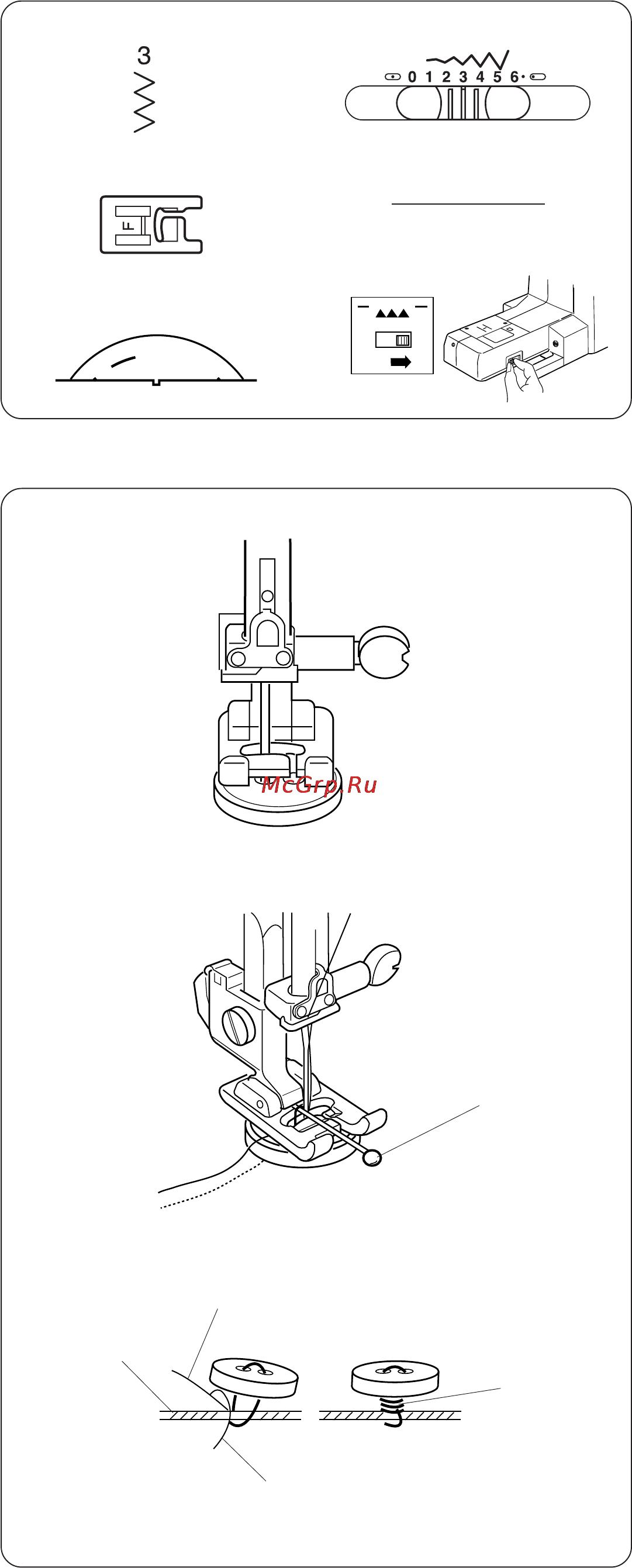 Janome 6125 QC [22/43] Пришивание пуговиц