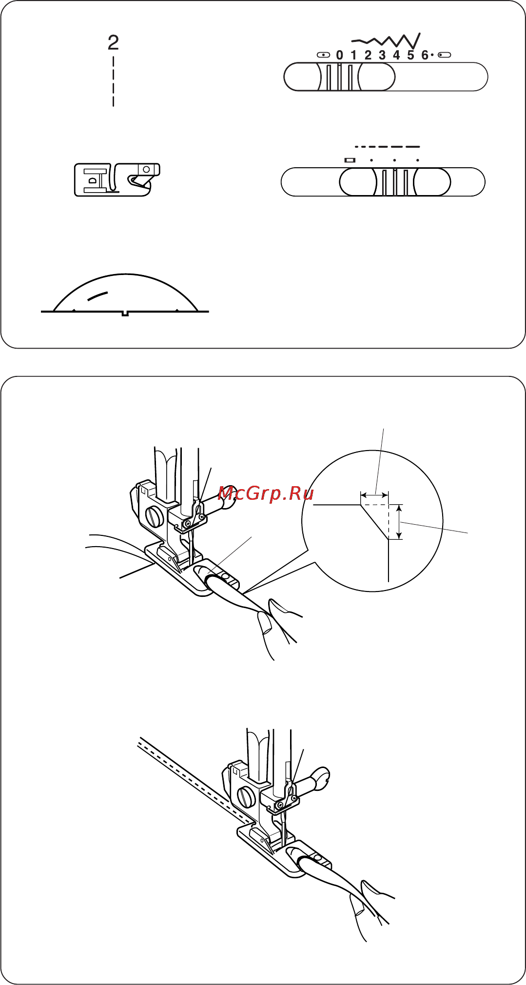 Janome 6125 QC [30/43] Л подрубочный шов