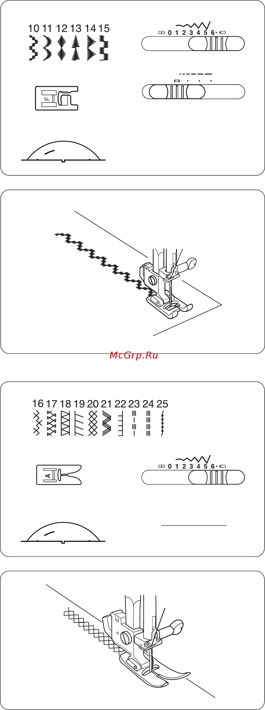 Janome 6125 QC [37/43] Декоративные атласные стежки