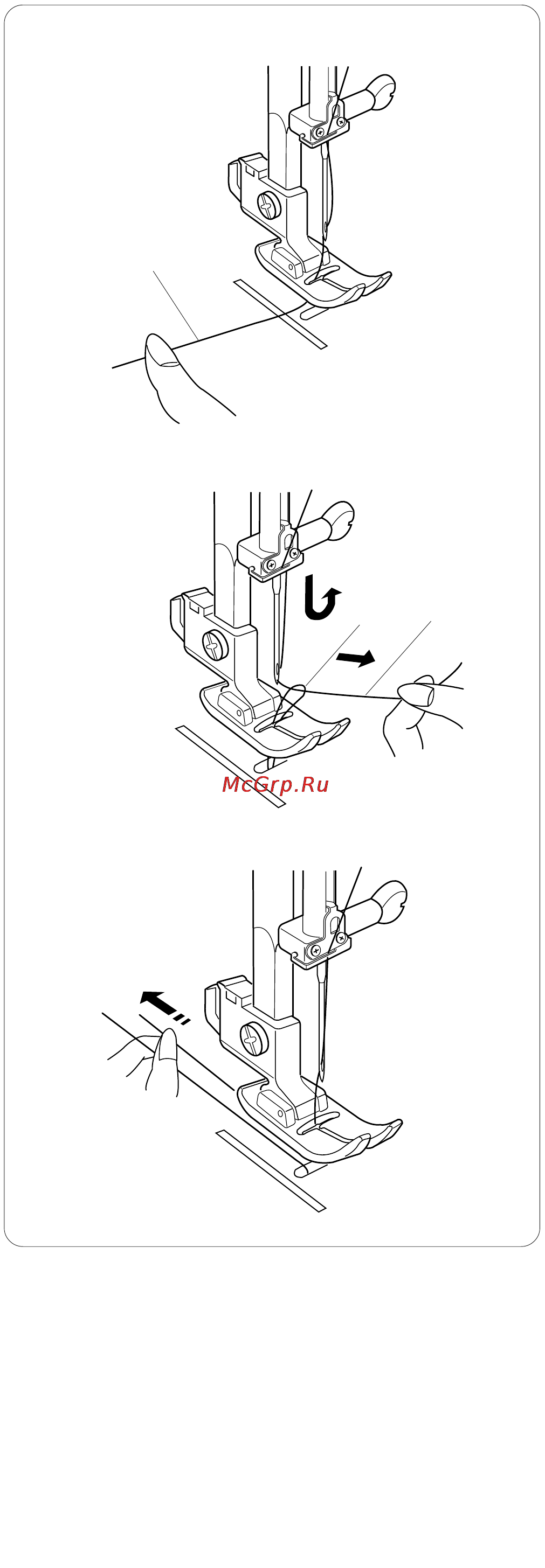 Janome SE 522 [16/45] Вытягивание нижней нити