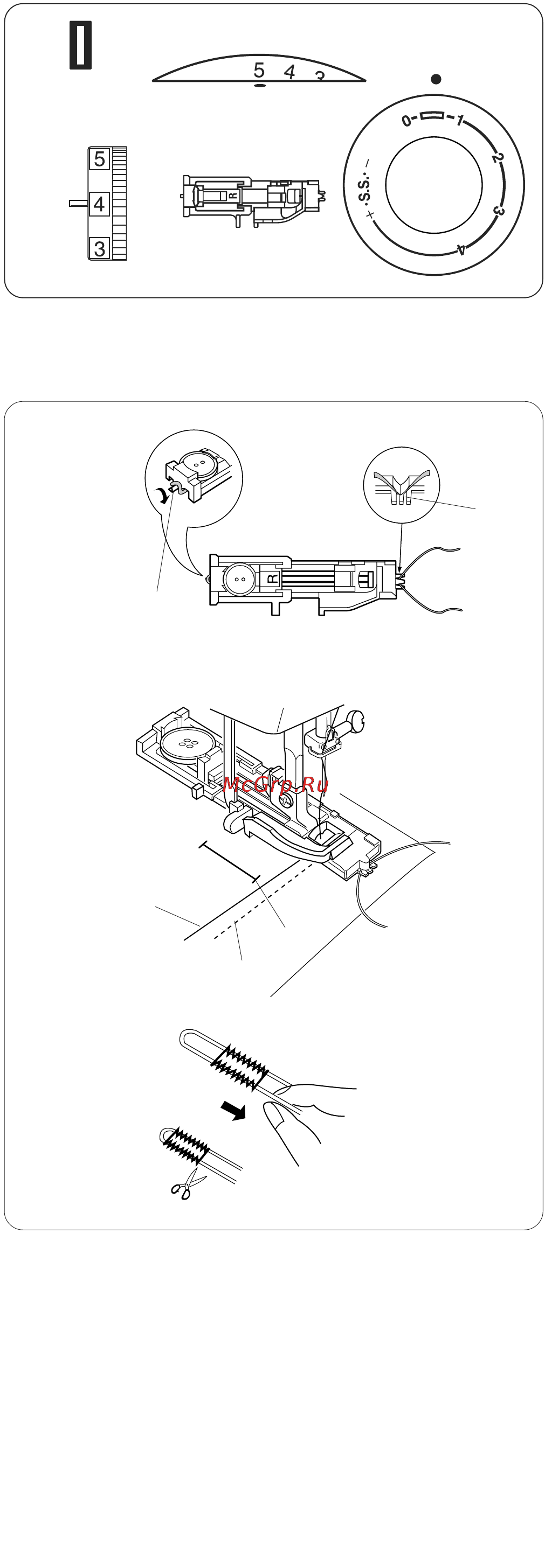 Janome SE 522 [29/45] Зажгутованная петля