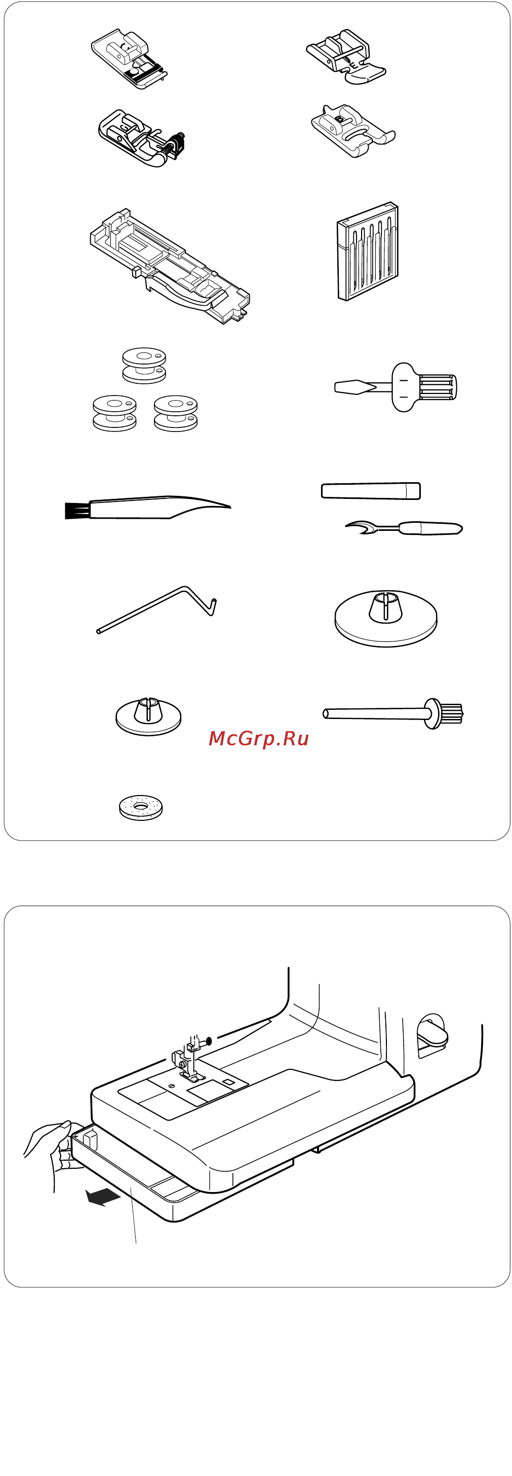 Janome SE 522 [5/45] Стандартные аксессуары