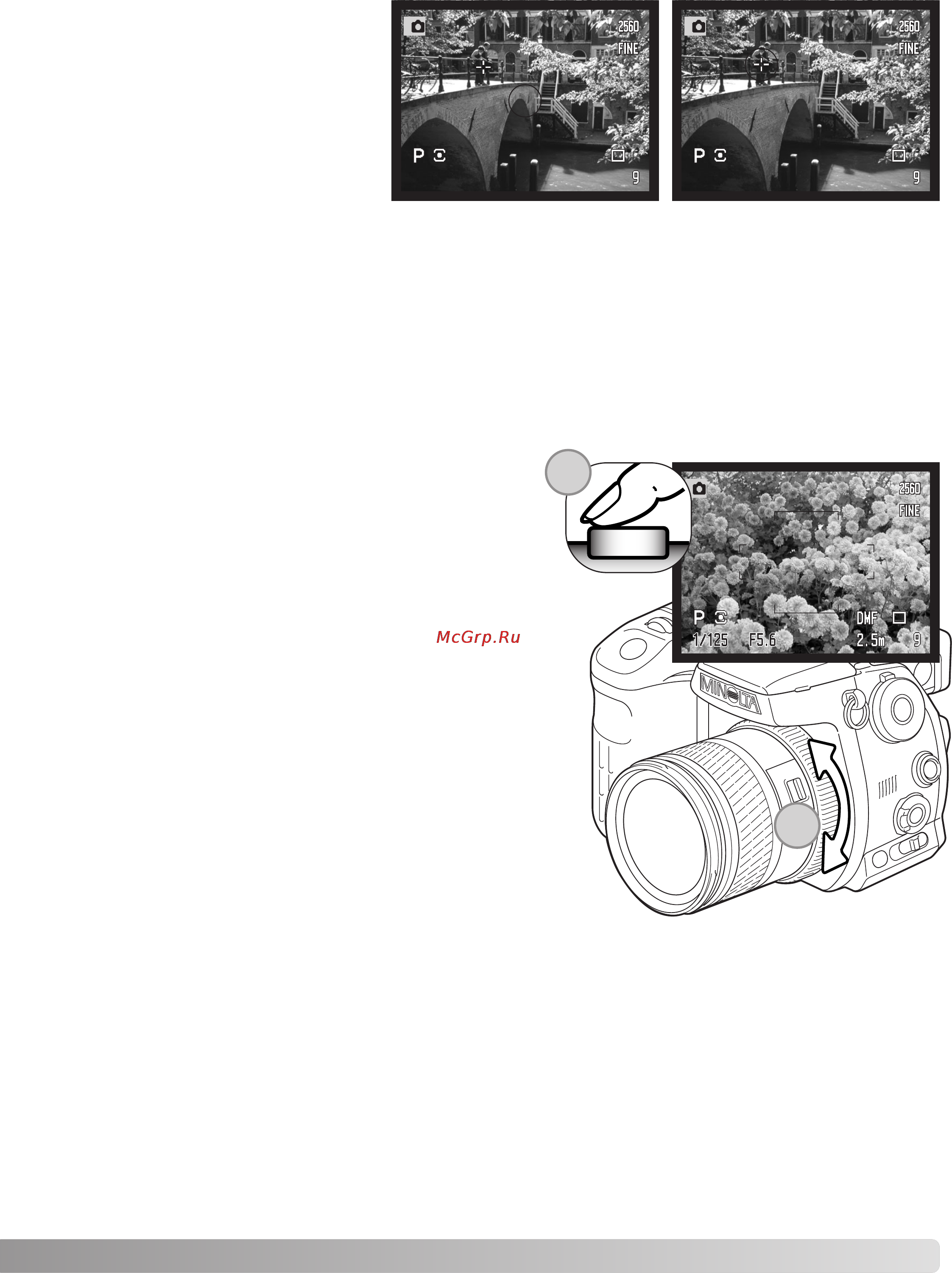 Minolta Dimage A1 [107/170] Зона точечной установки экспозиции spot ae