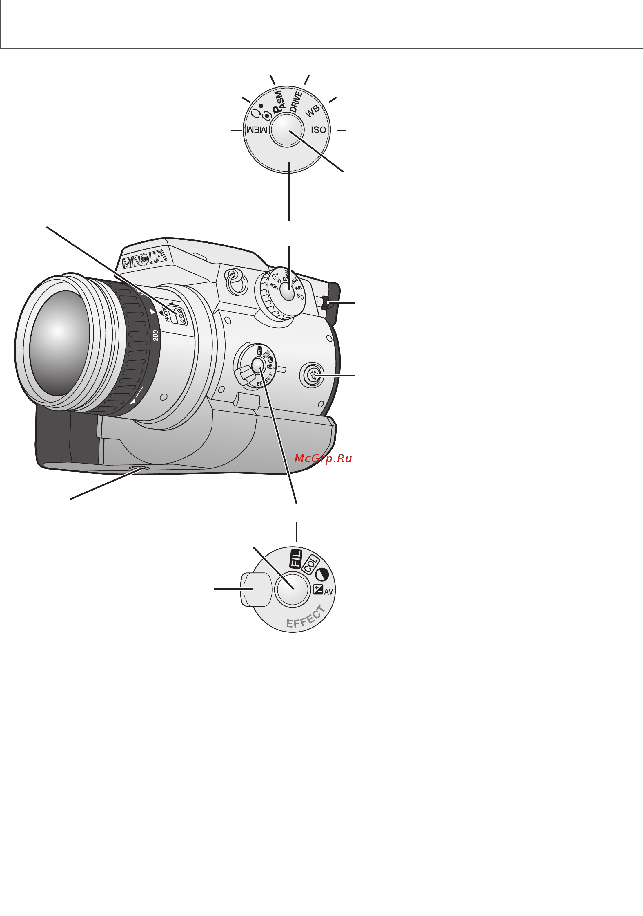 Minolta Dimage 7i [14/164] Наименование частей фотокамеры