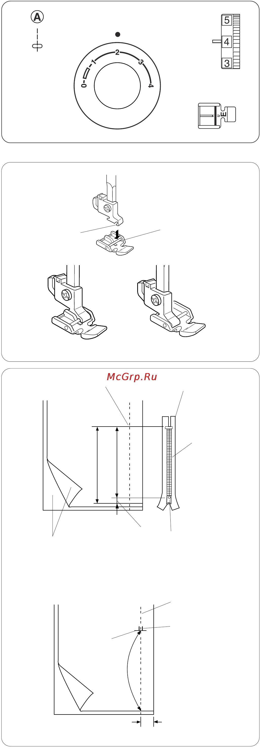 Janome 509 [25/34] Втачивание молнии