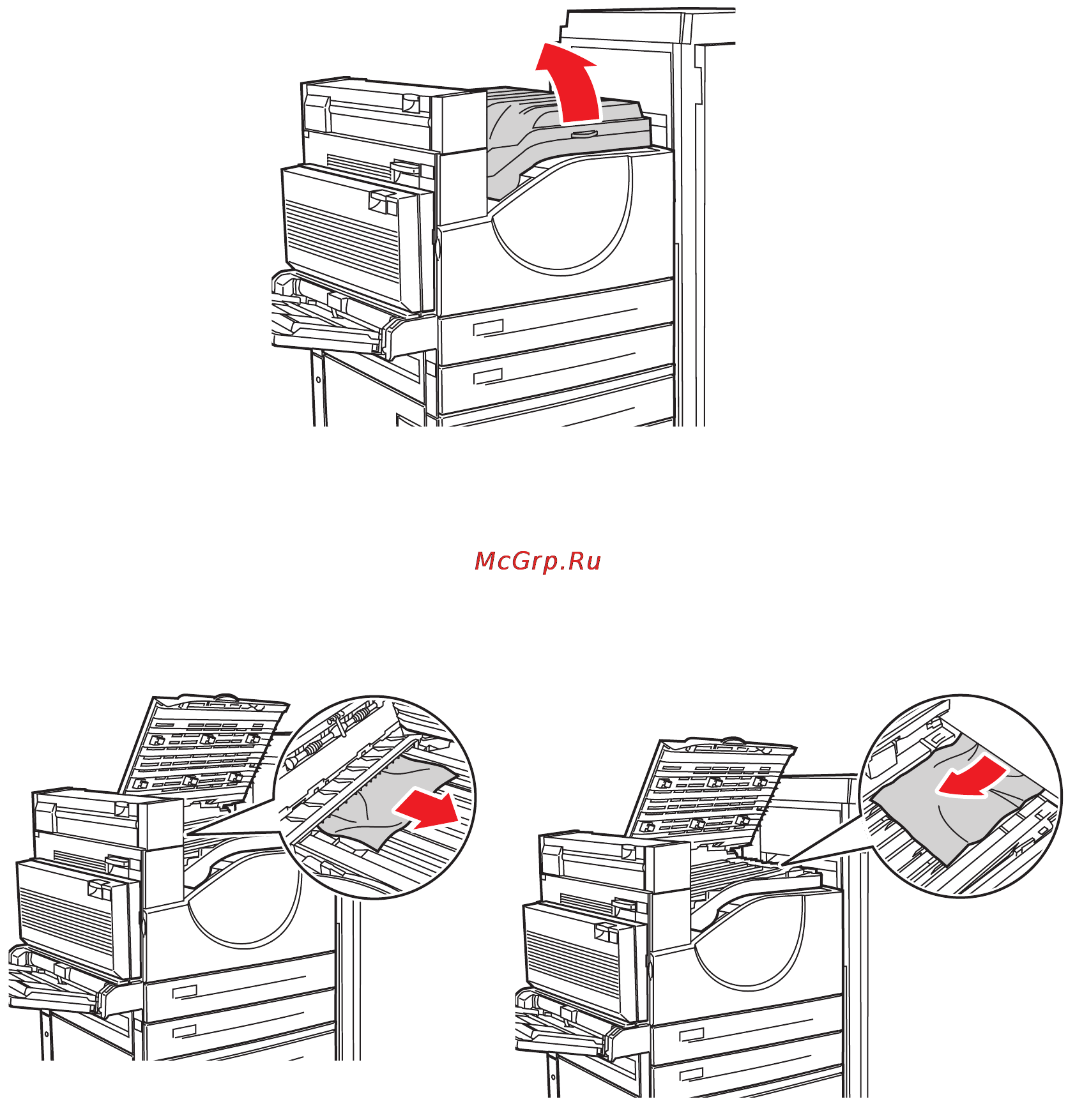Xerox Phaser 5550 [183/258] Застревание за дверцей f