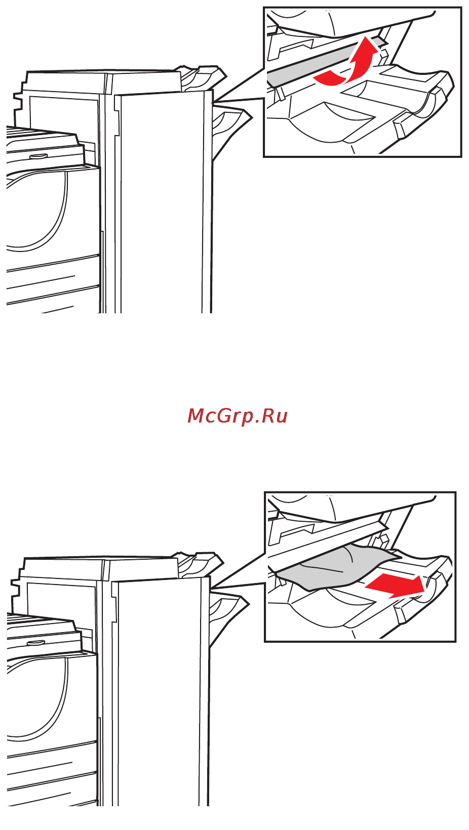 Xerox Phaser 5550 [186/258] Застревание за дверцей h