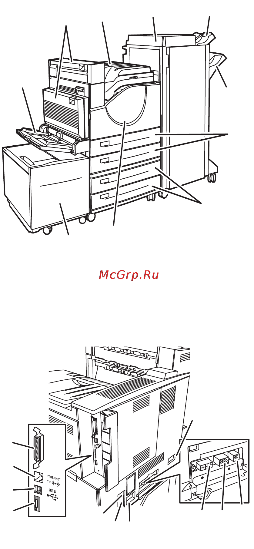 Xerox Phaser 5550 [19/258] Вид сзади на стр 2 2