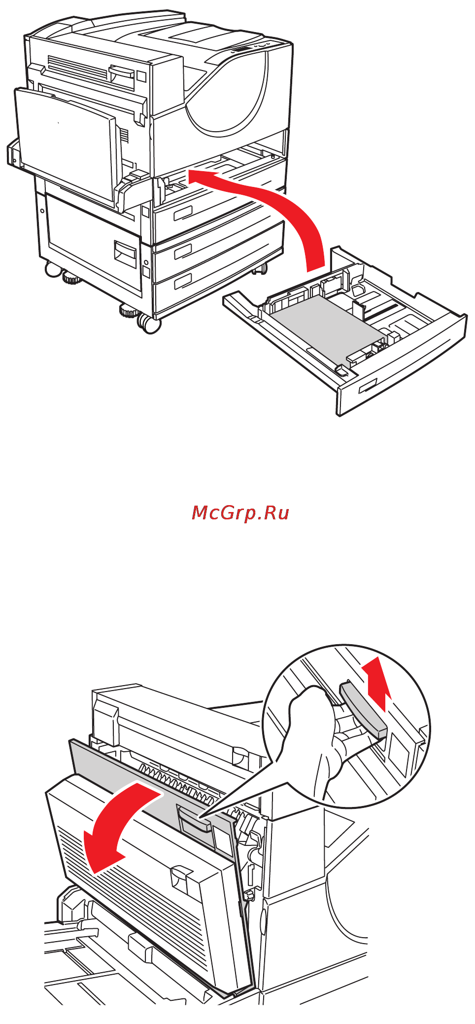 Xerox Phaser 5550 [200/258] Застревание в лотке 1 mpt