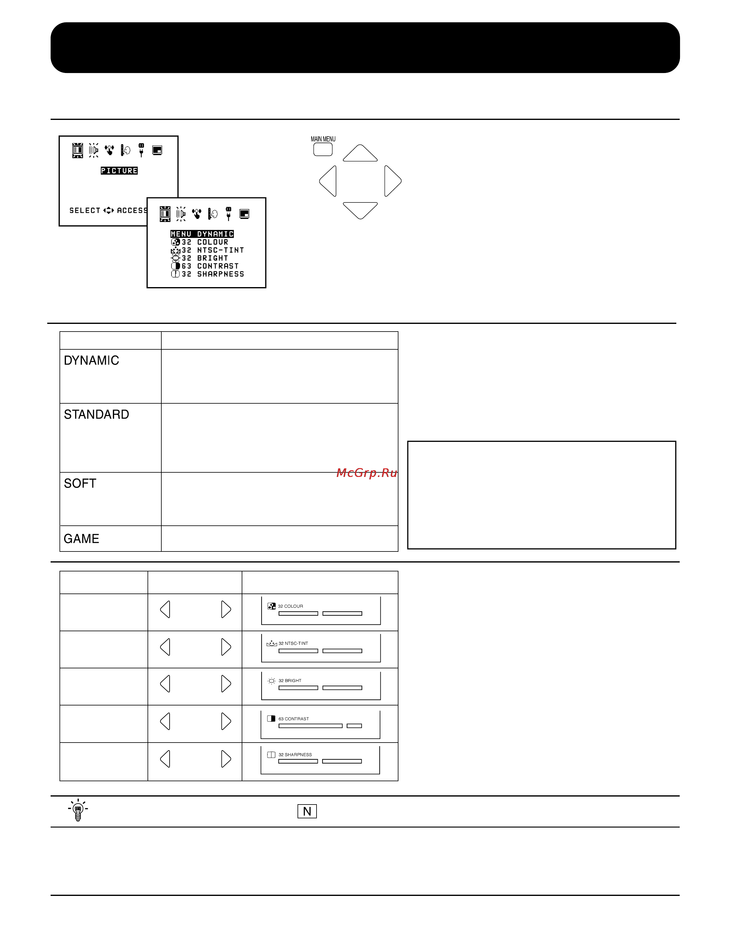 Panasonic TX-43P15H [41/60] Функции главного меню