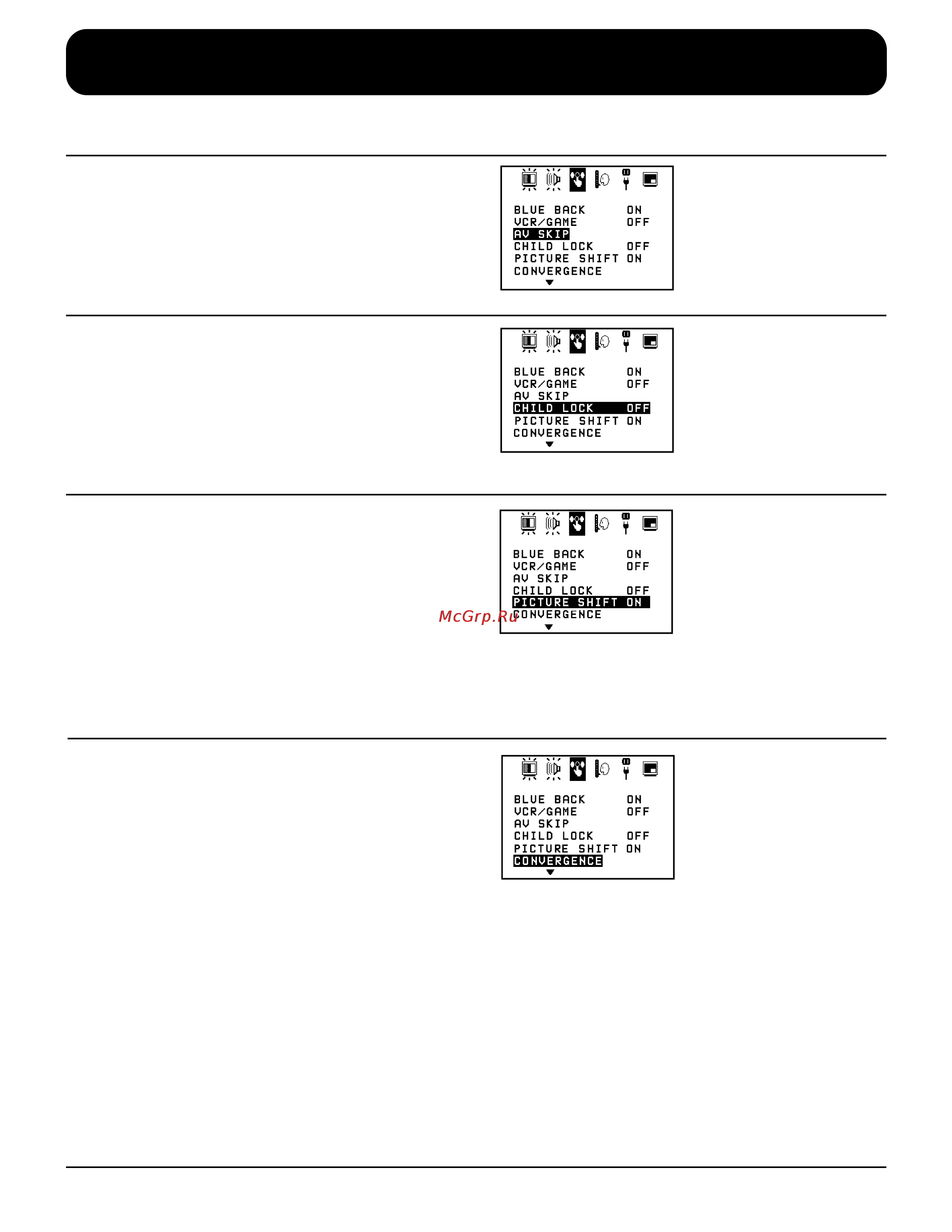 Panasonic TX-43P15H [45/60] Функции главного меню