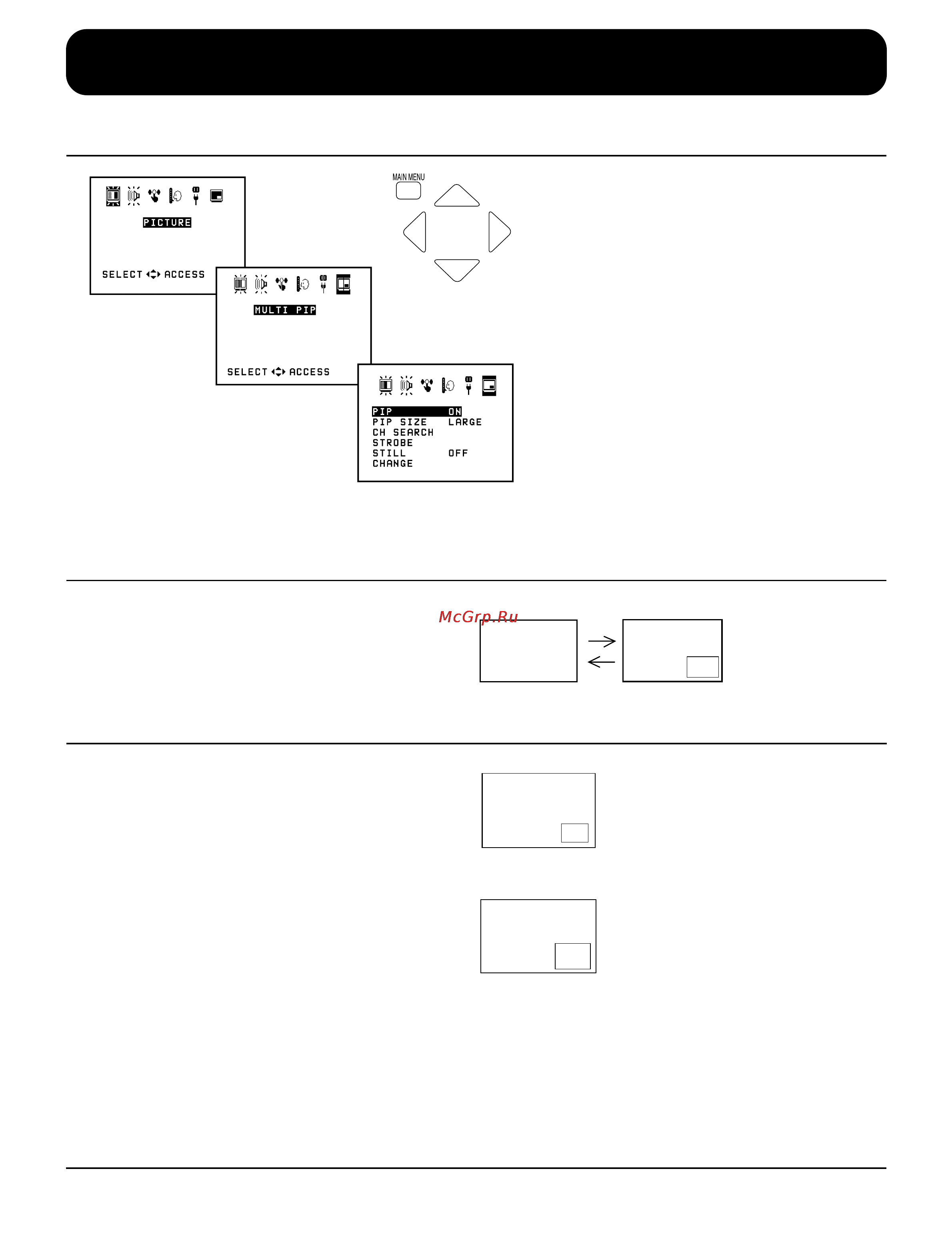 Panasonic TX-43P15H [47/60] Функции главного меню