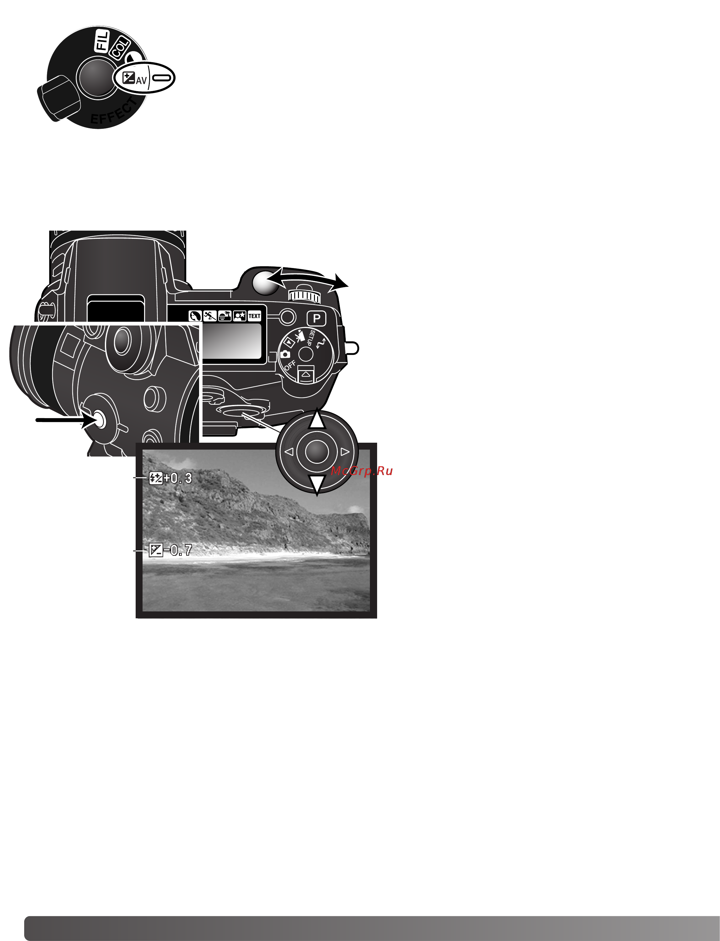 Minolta Dimage 7Hi [74/156] Коррекция экспозиции и коррекция экспозиции вспышки