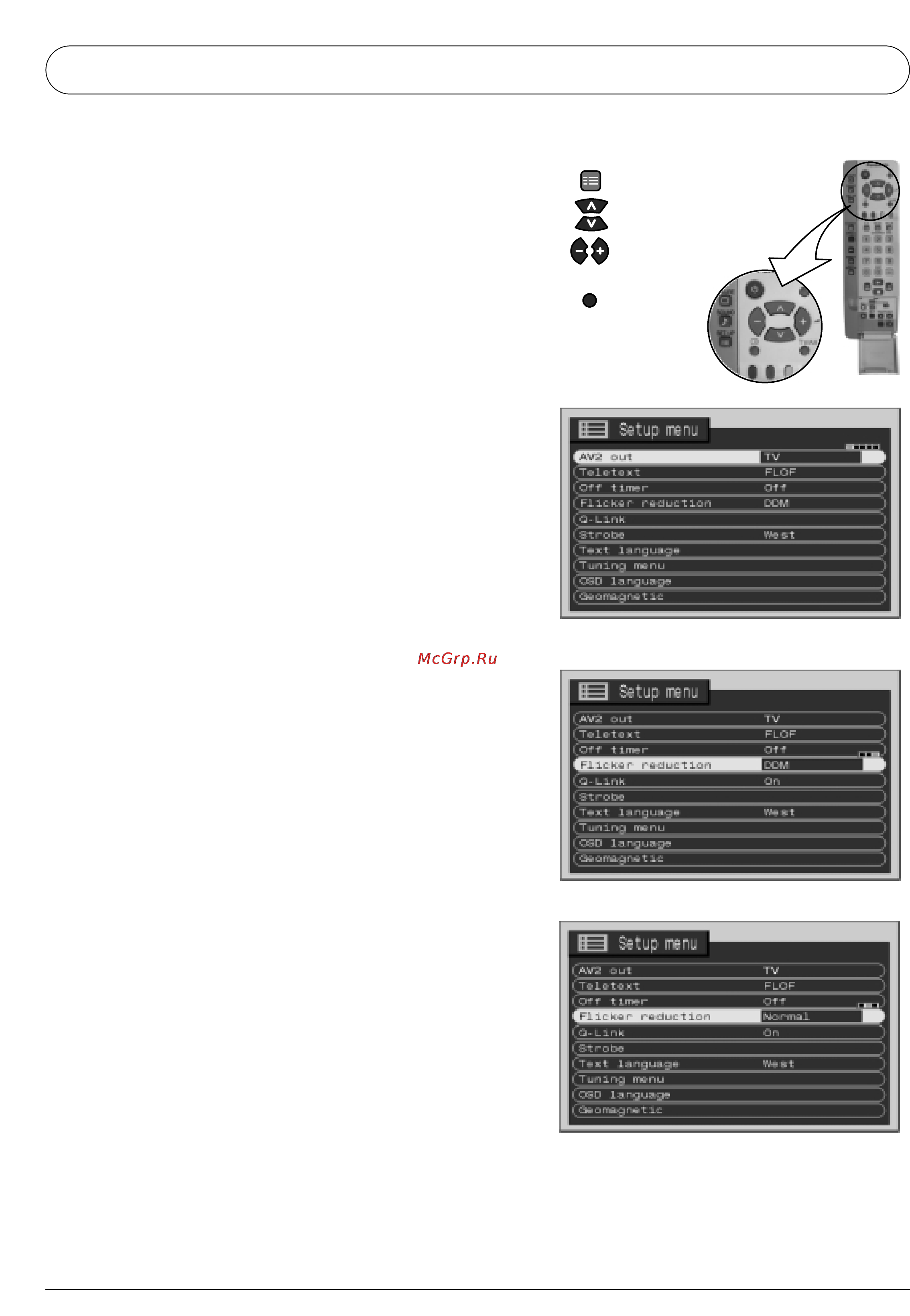 Panasonic TX-32PB50F/P [10/32] Меню setup