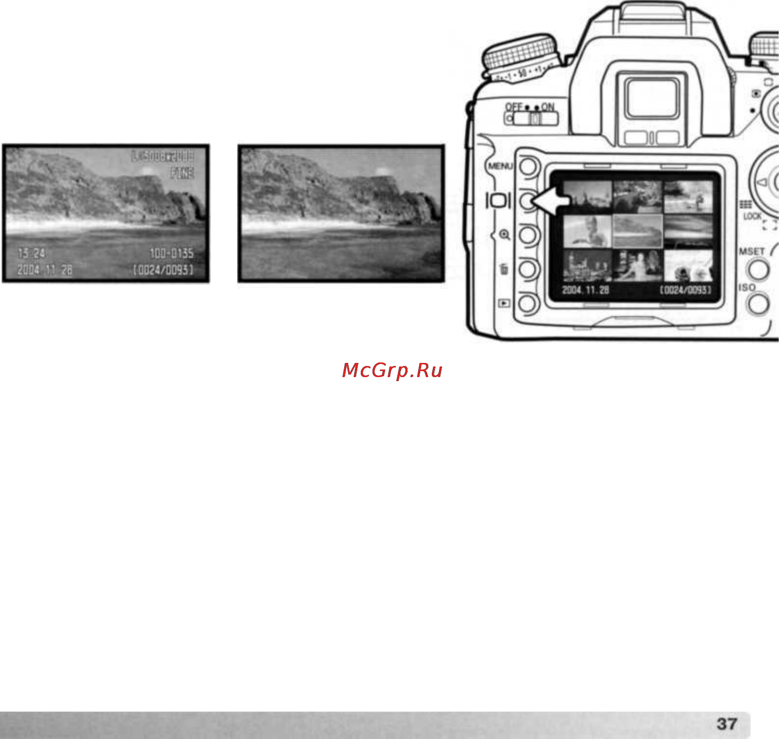 Konica Minolta Dynax 7D [36/146] Функции кнопки дисплея в режиме воспроизведения
