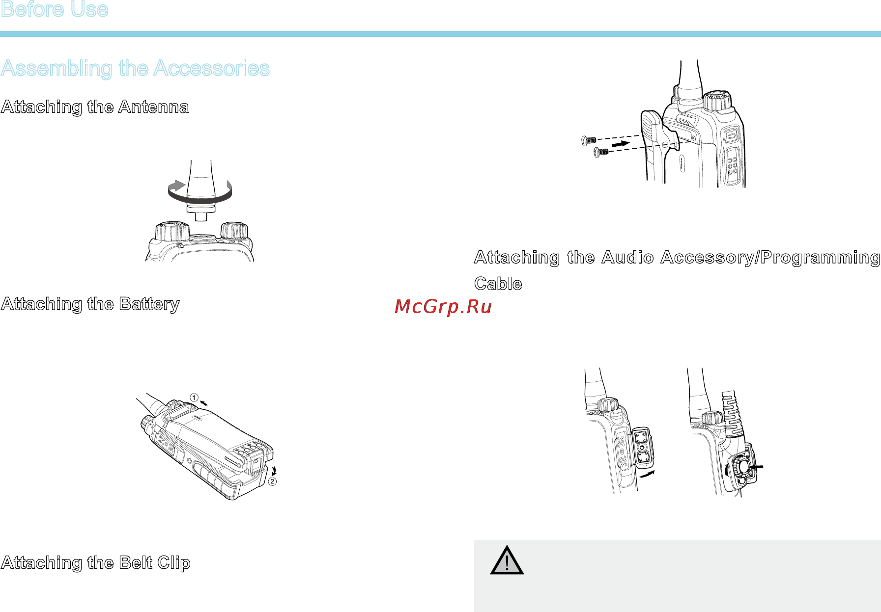 Hytera PD-705G [11/22] Assembling the accessories