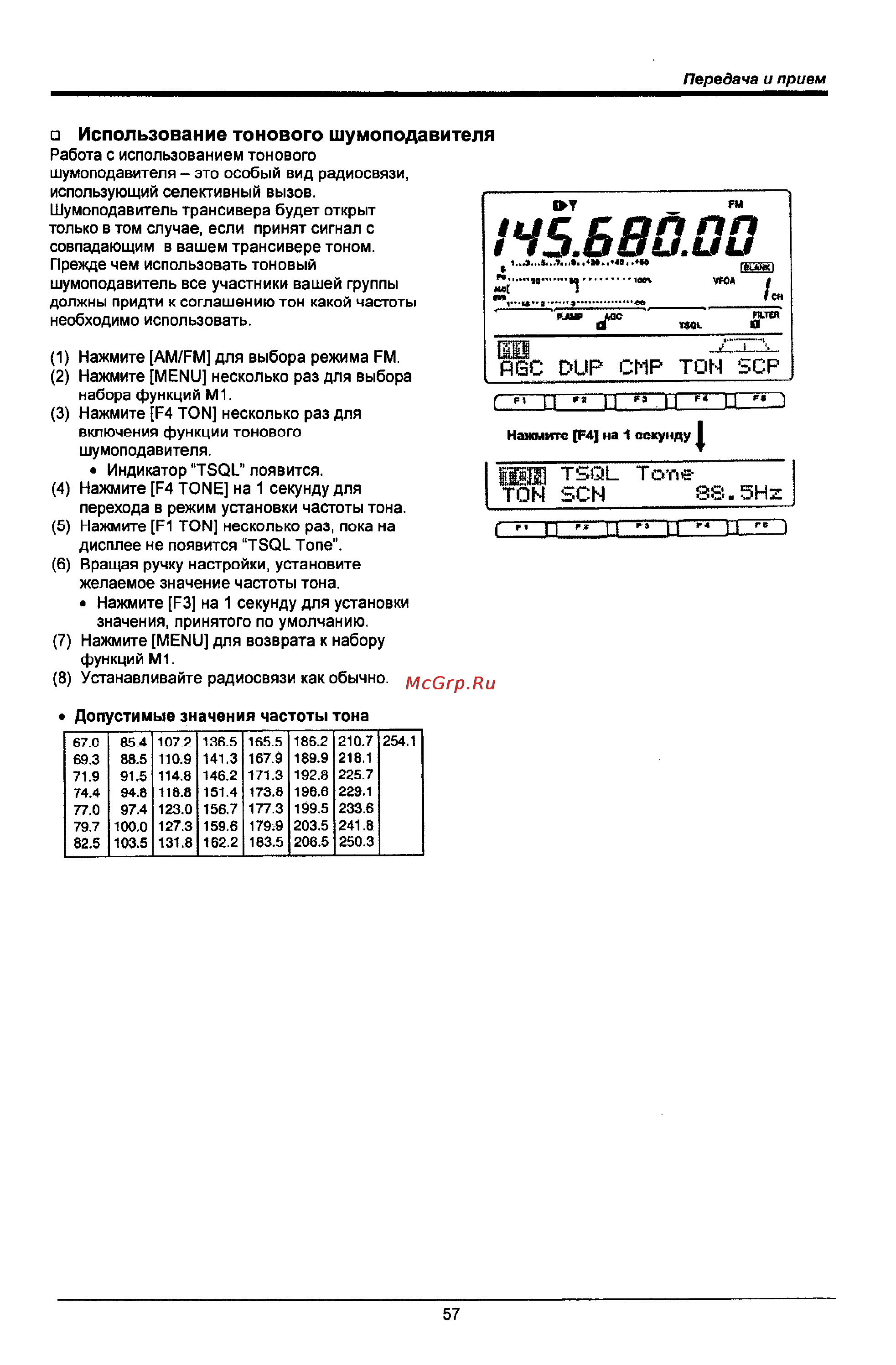 Icom IC-746 PRO [57/123] Tön sch 88 hz