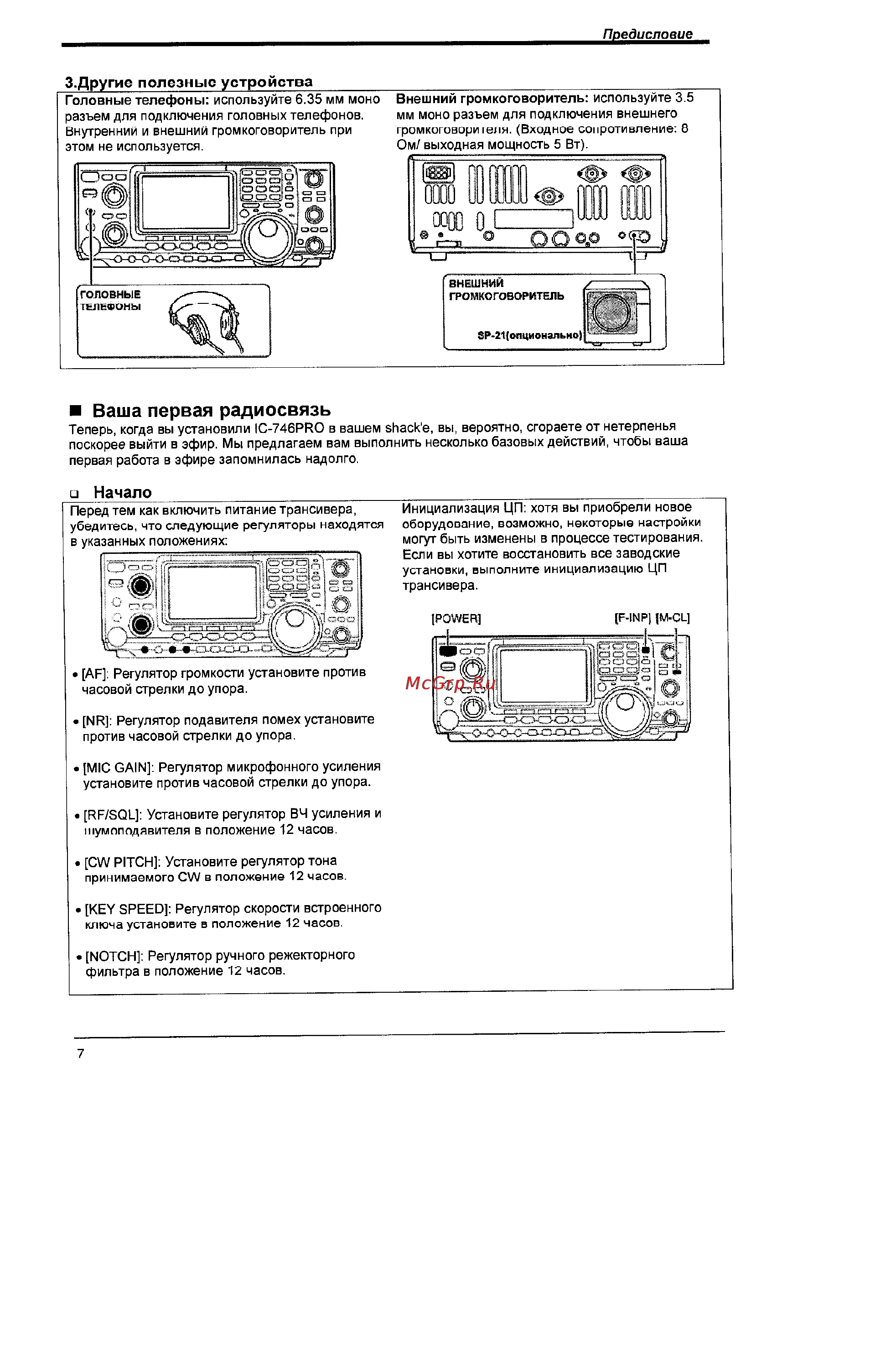 Icom IC-746 PRO [7/123] Головные телефоны
