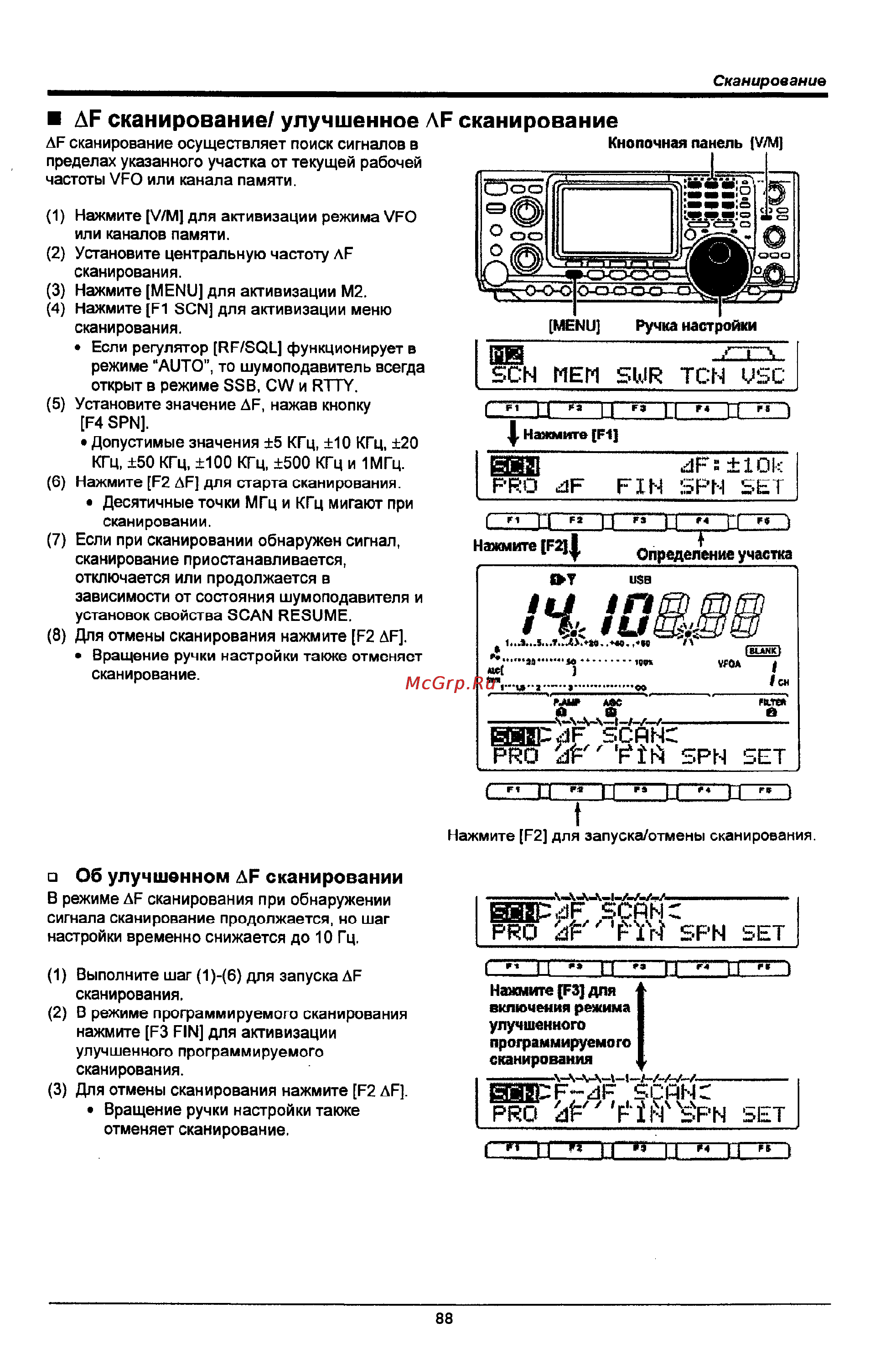 Icom IC-746 PRO [88/123] Af сканирование улучшенное af сканирование