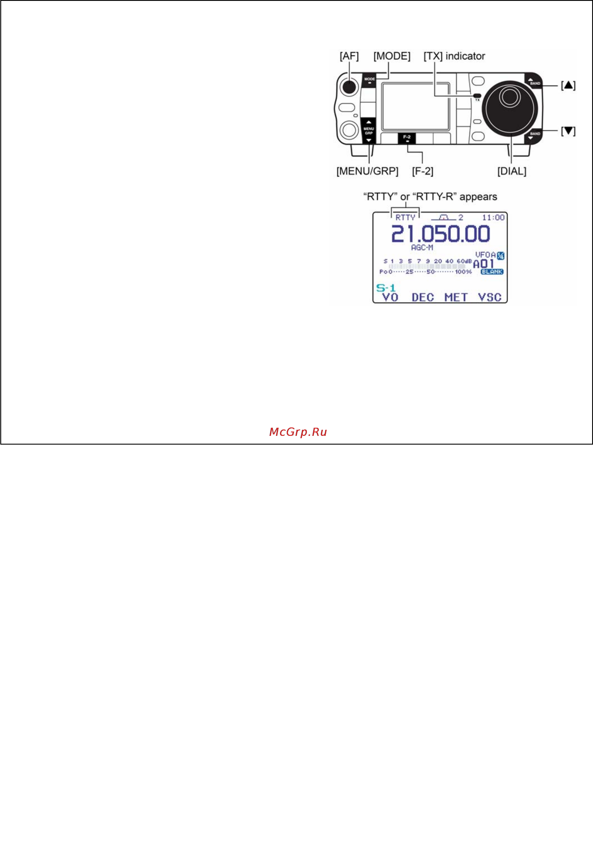 Icom IC-7000 [58/100] Работа в режиме rtty fsk