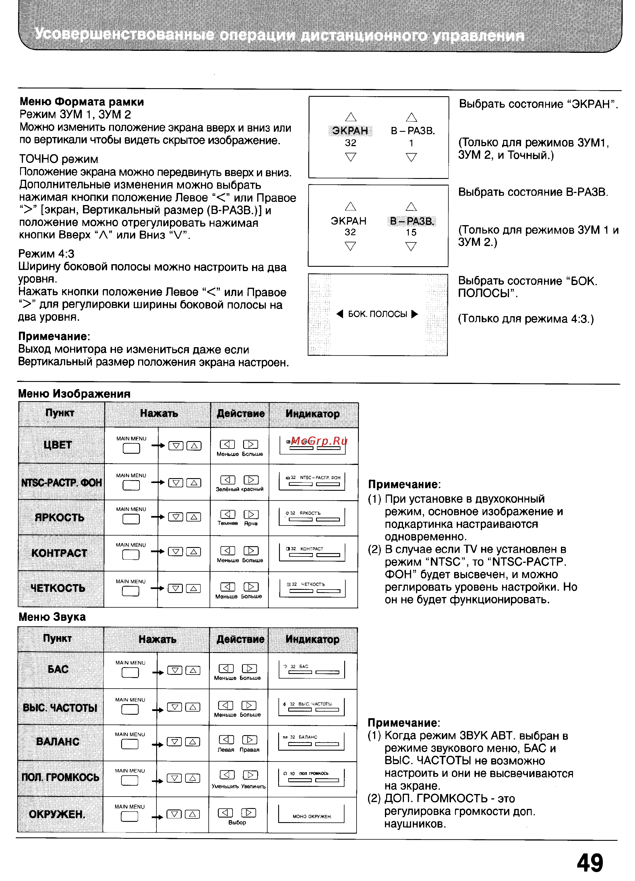 Panasonic TX-32WG25 [48/59] Усовершенствованные операции дистанционного управления