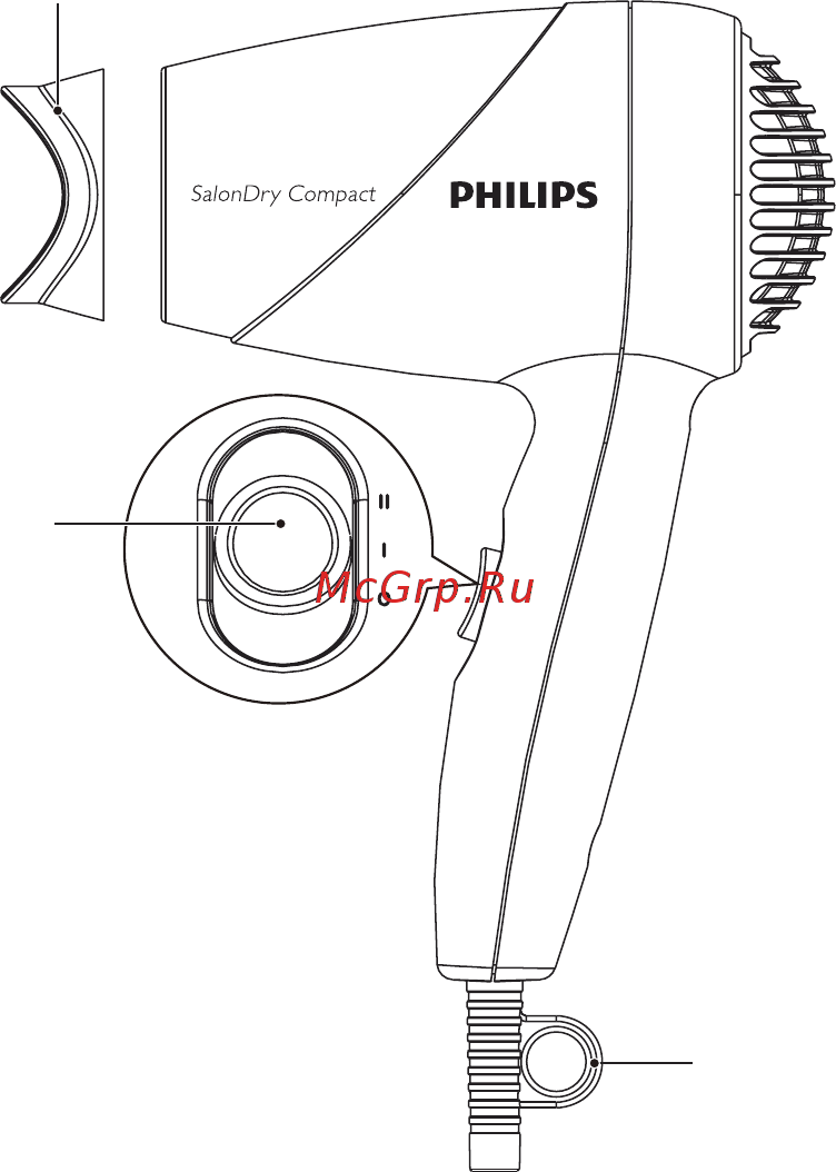 Philips HP8103/00 White Инструкция по эксплуатации онлайн [2/6] 378849