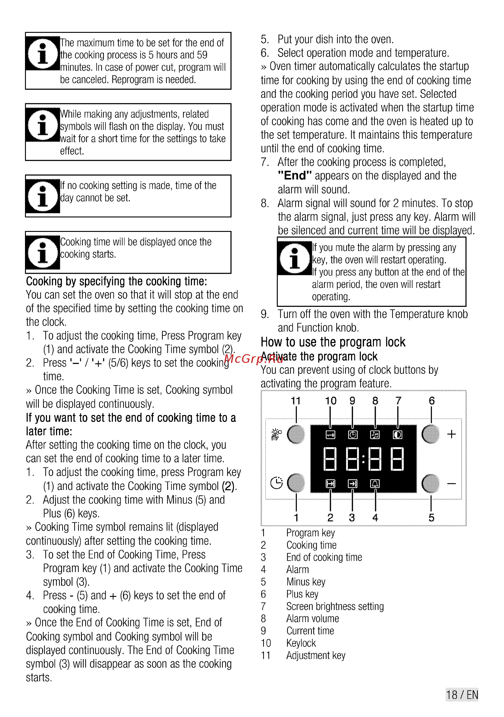 Beko CSE 57300 GW [19/84] How to use the program lock