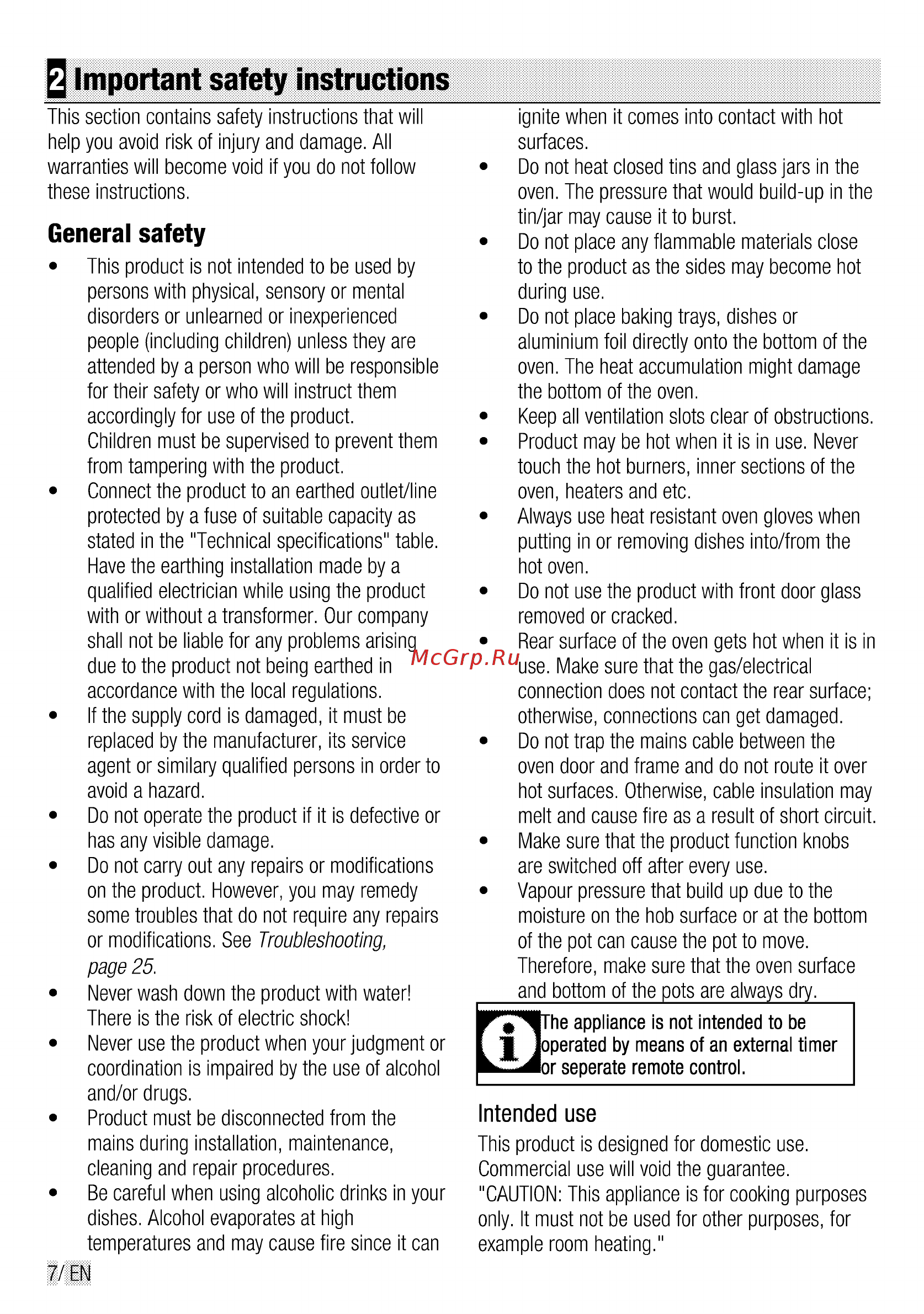Beko CSE 57300 GW [8/84] Important safety instructions