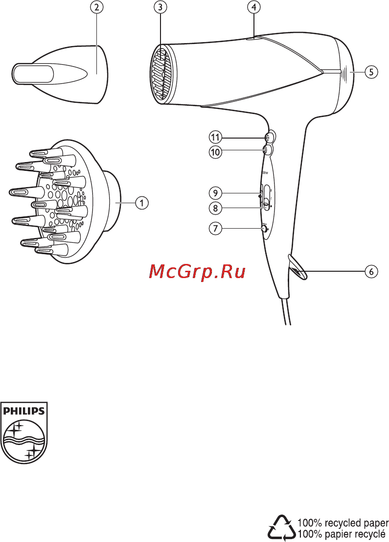 Philips HP 8183/00 Инструкция по эксплуатации онлайн [8/8] 31475