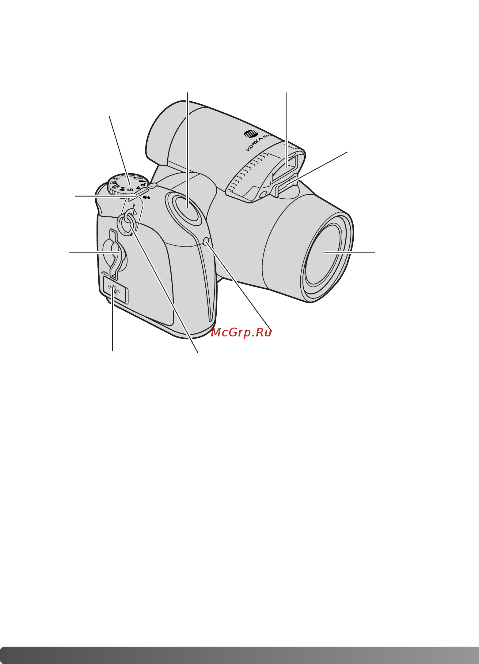 Konica Minolta Dimage Z10 [10/120] Наименования частей фотокамеры