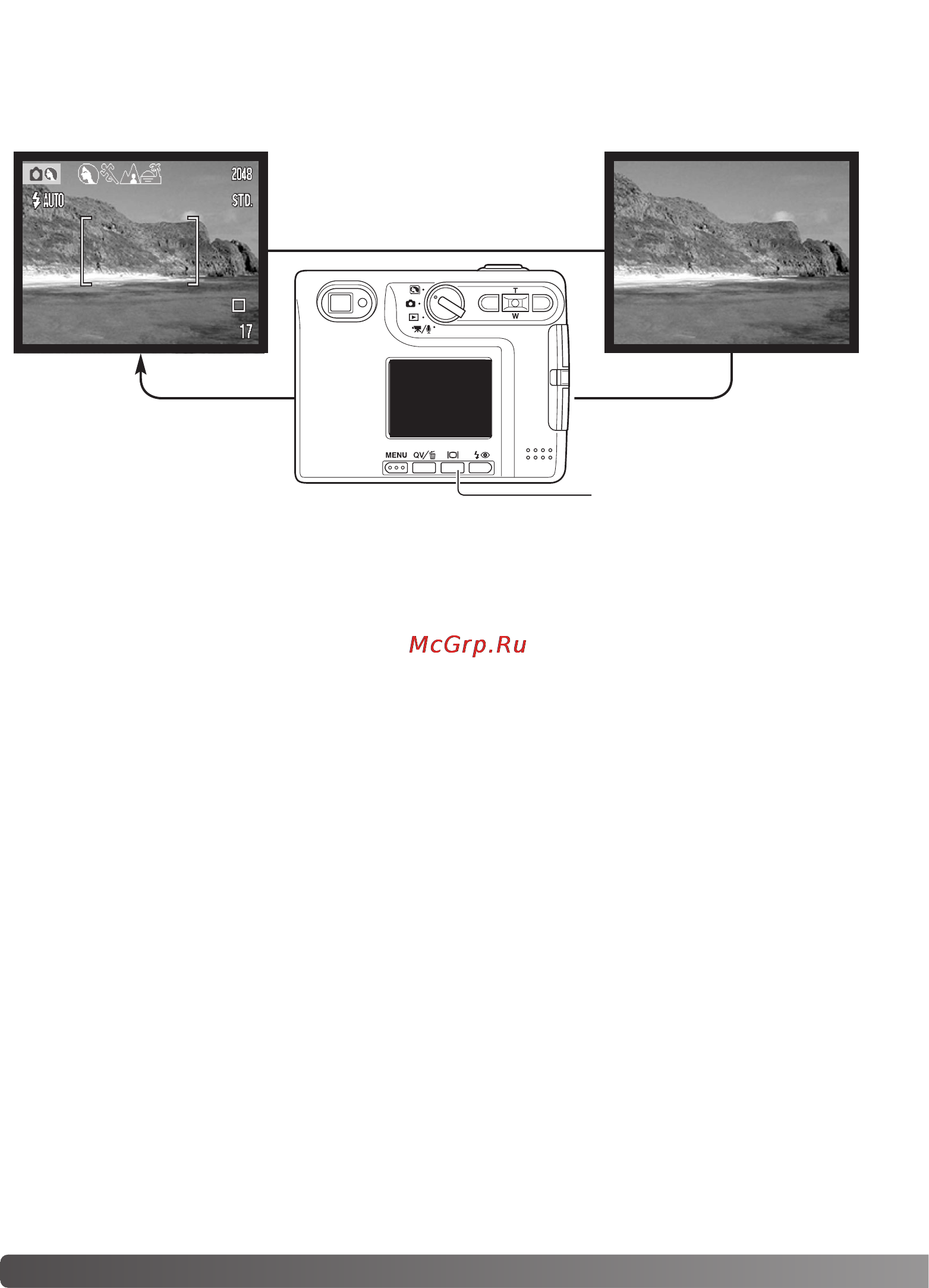 Konica Minolta Dimage Xg [34/132] Функции кнопки дисплея в режиме съемки