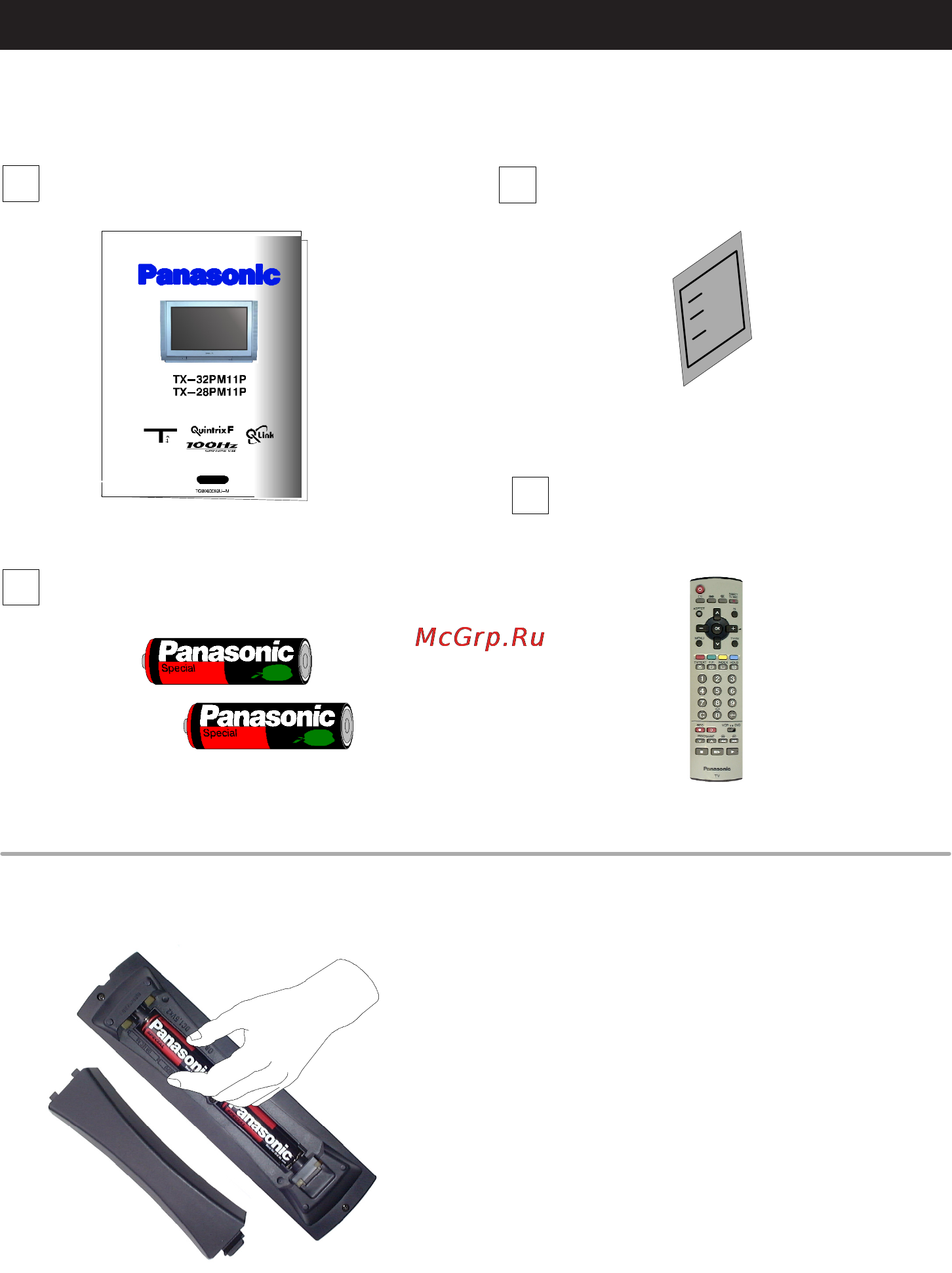 Panasonic TX-32PM11P [4/36] Комплектация