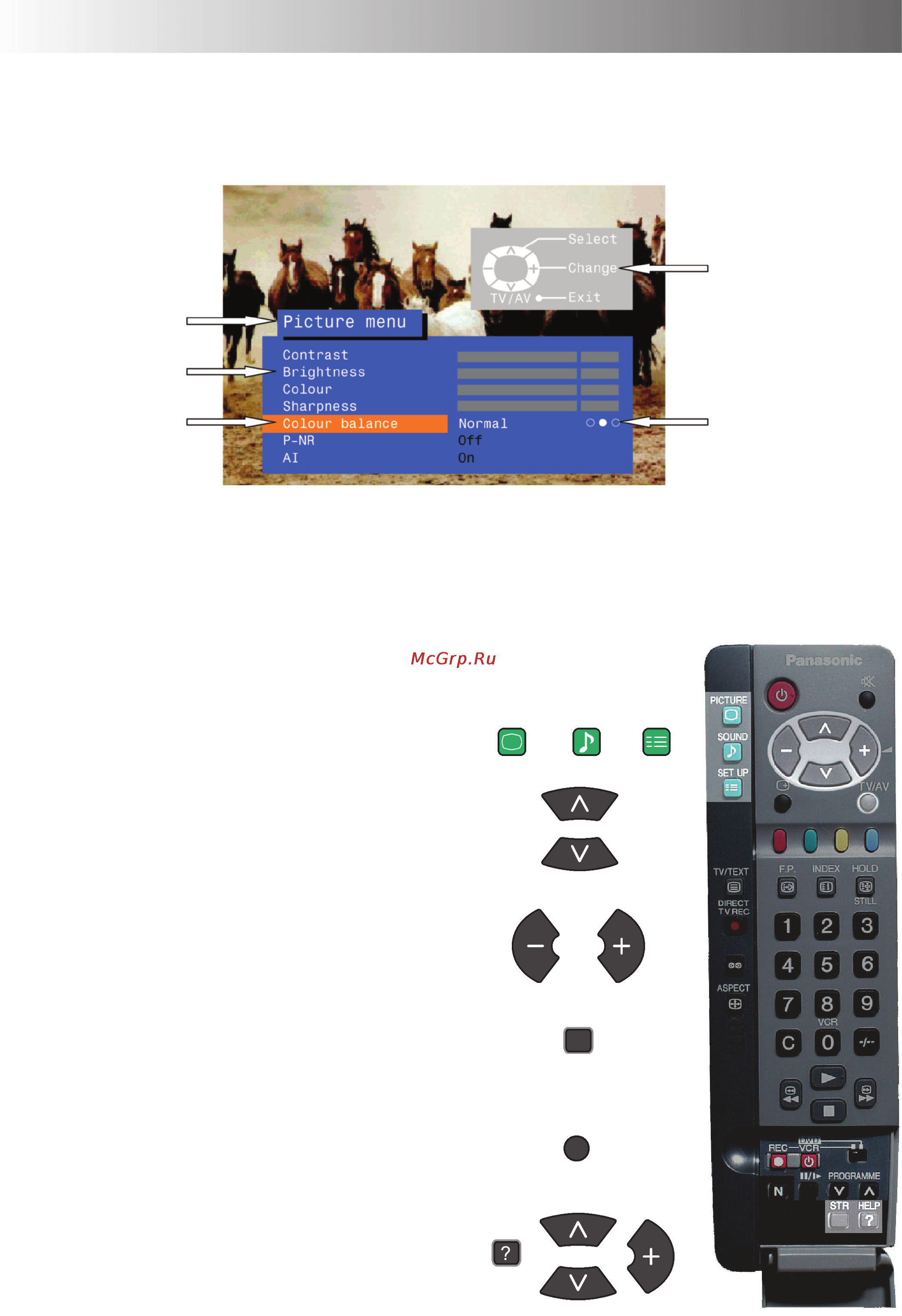 Panasonic TX-32PL10P/M [7/33] Использование экранных меню