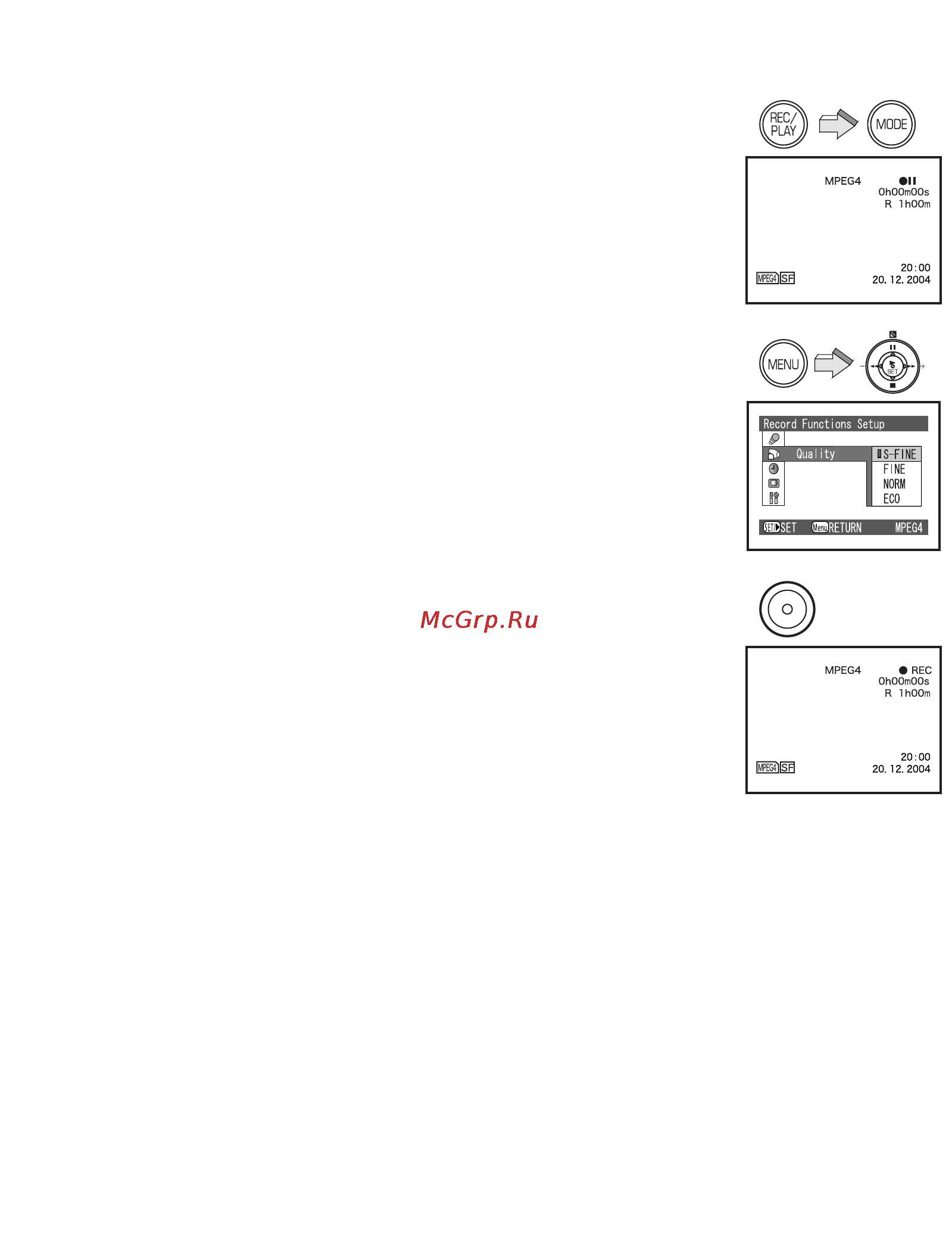 Panasonic SV-AV100 [26/88] Запись видеоклипов mpeg4