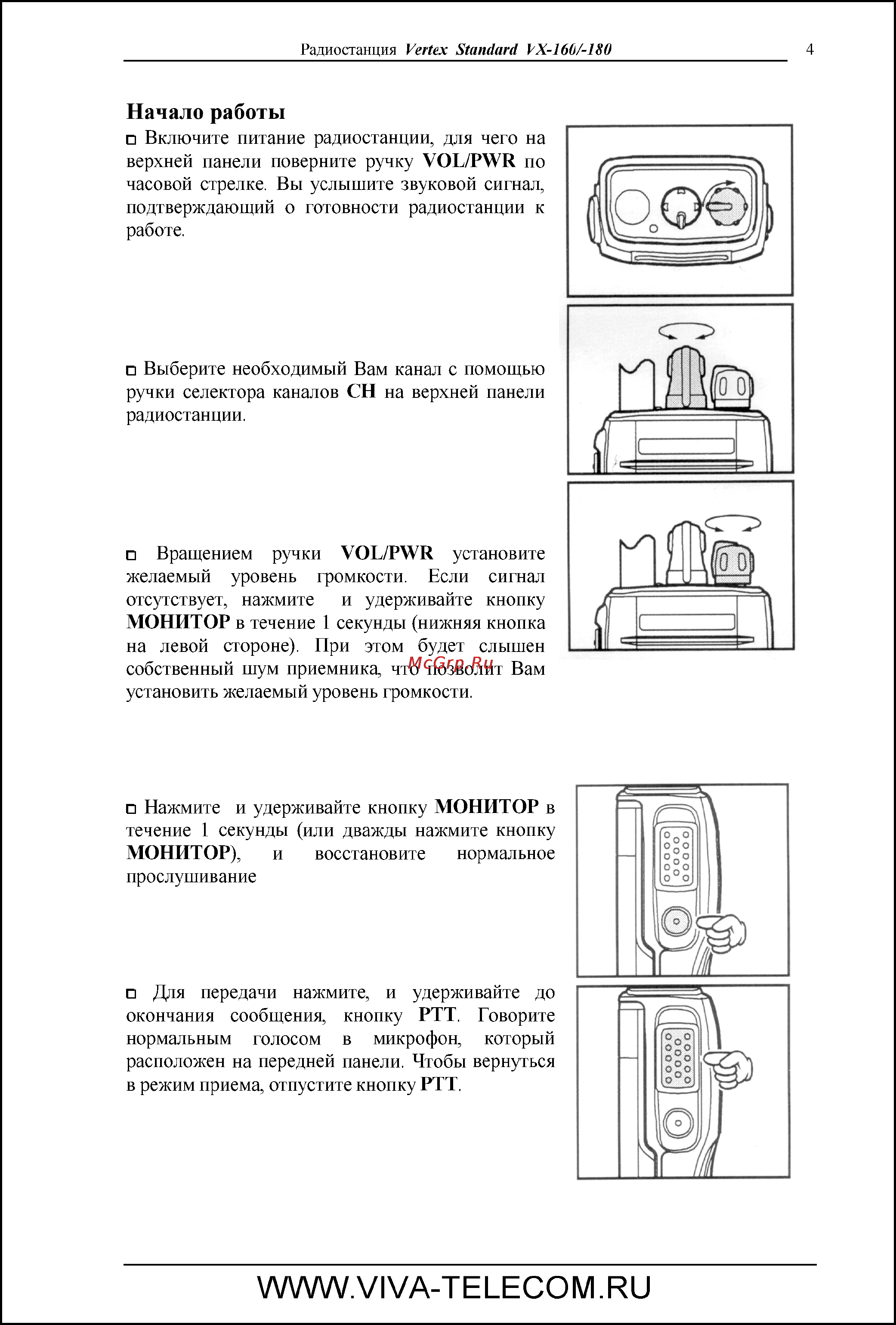 Vertex Standart VX-180 [4/9] Начало работы