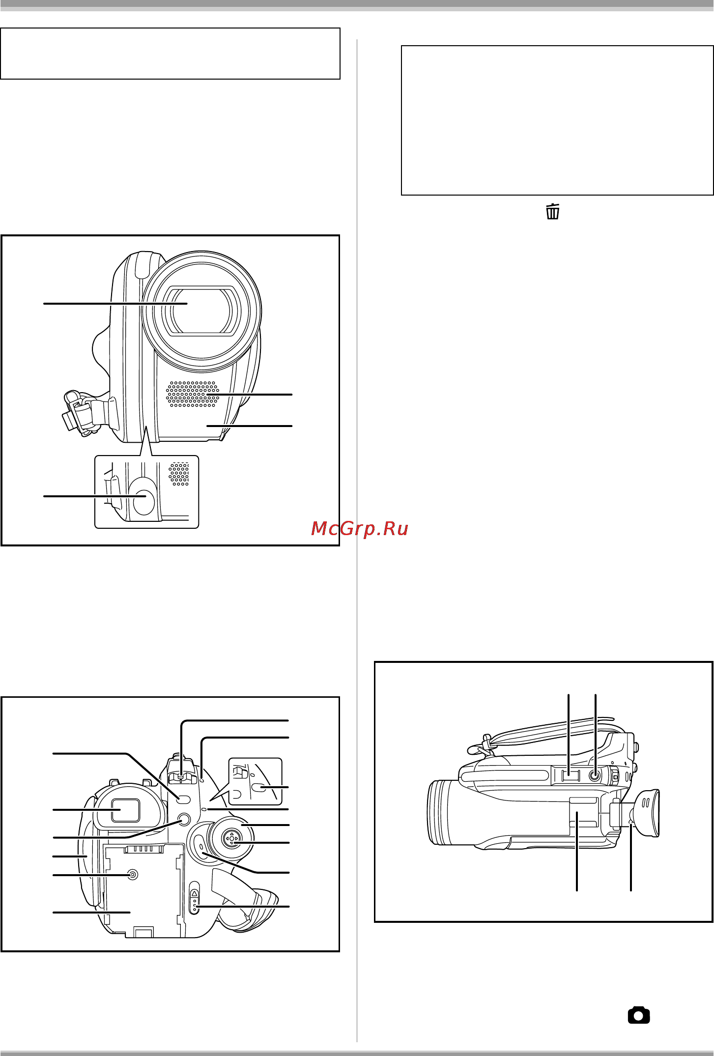 Panasonic VDR-D220EE [10/240] Обозначение и назначение частей камеры