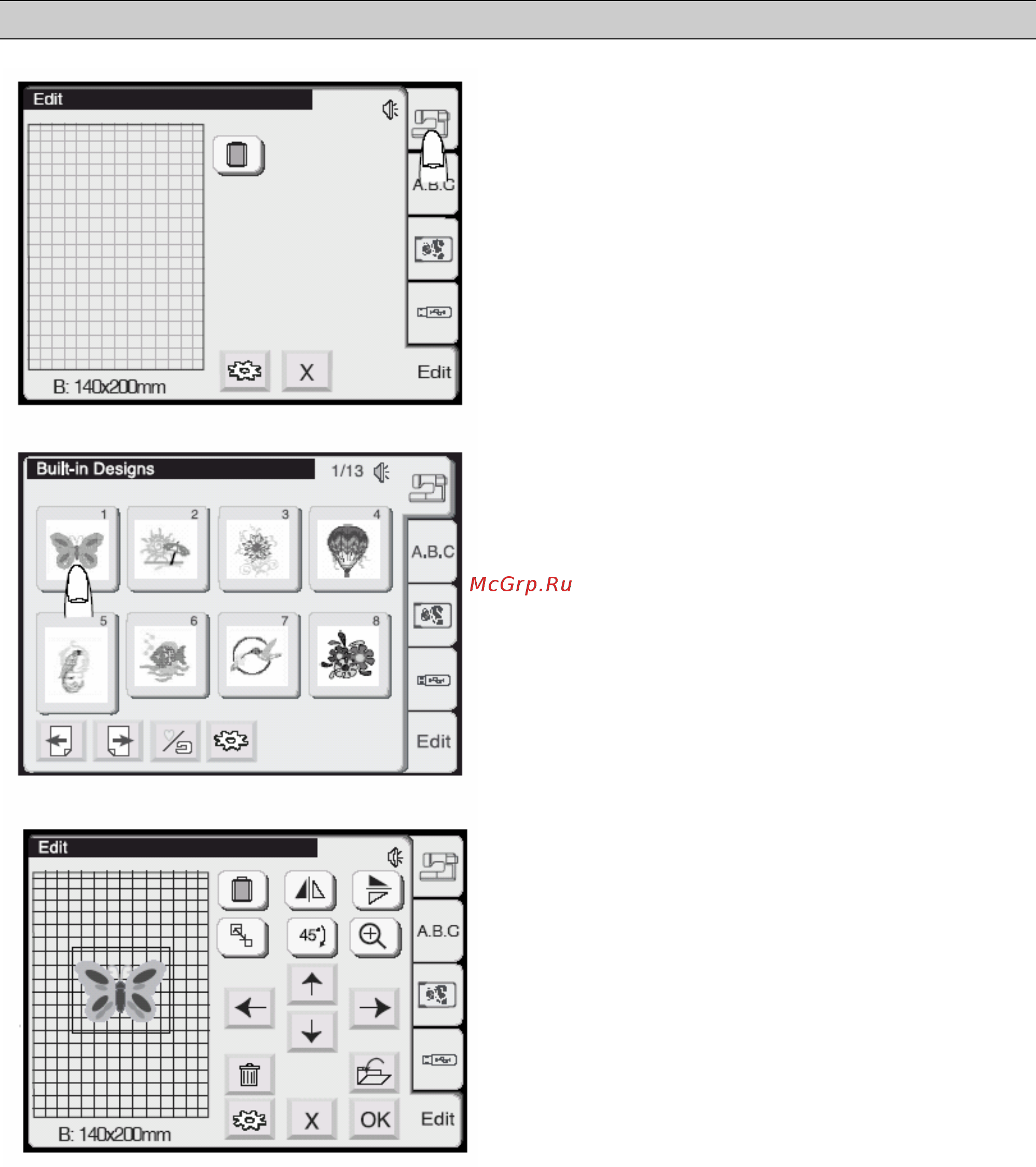 Bernina BERNETTE DECO 340 PLUS [48/65] Изменение и комбинирование образцов вышивок
