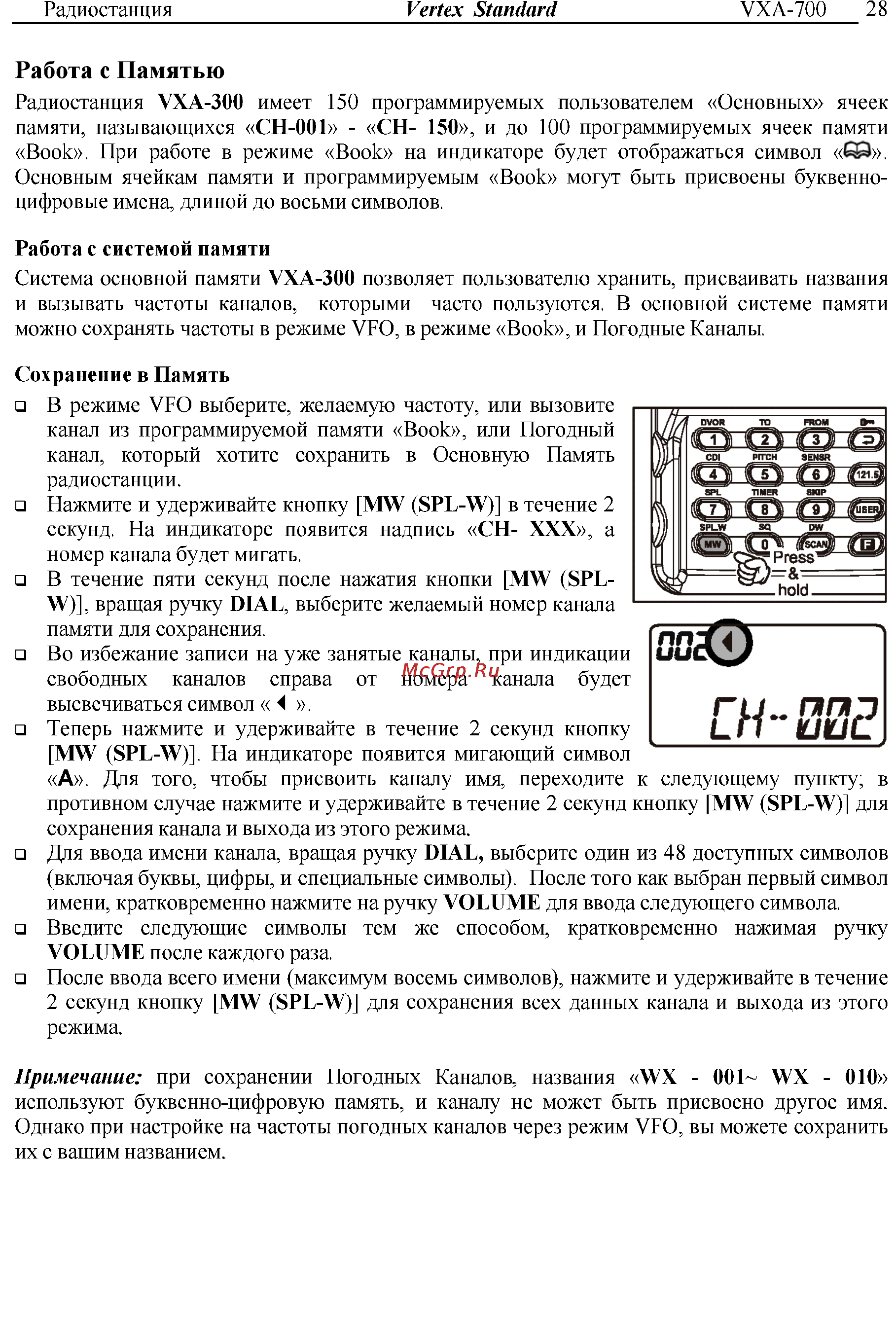 Vertex Standart VXA-300 Инструкция по эксплуатации онлайн [28/52] 31632