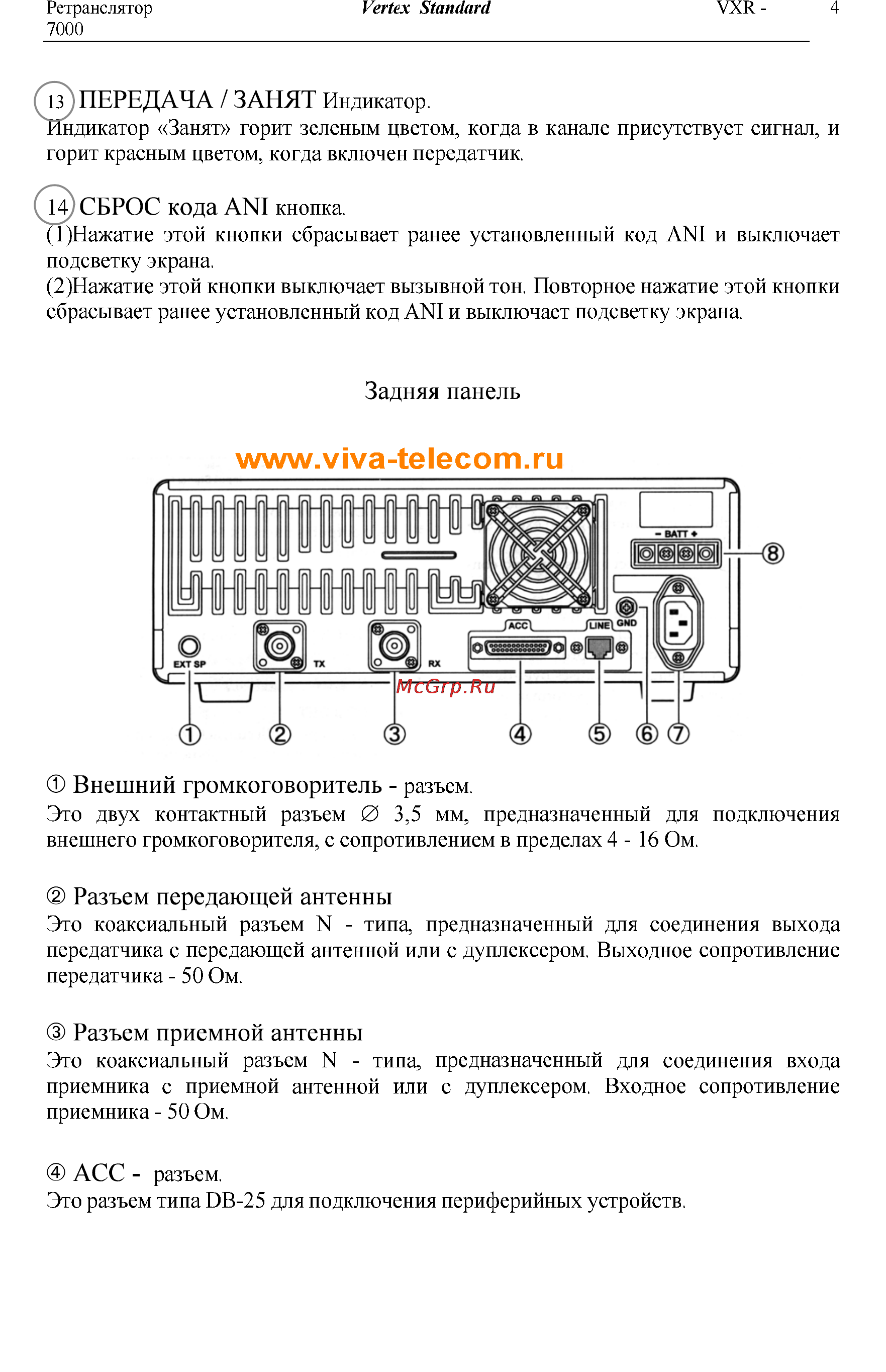 Vertex Standart VXR-7000 [4/10] Www viva telecom ru