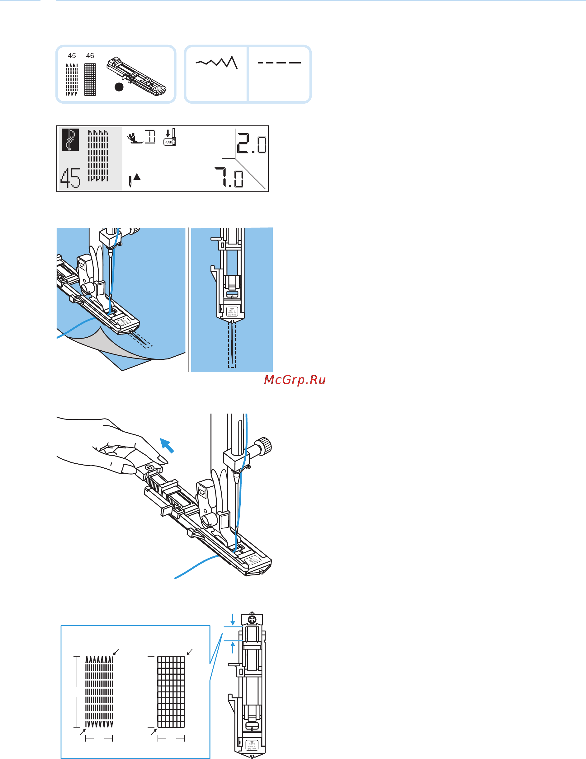Bernina Bernette 2092c [43/77] Программа штопки
