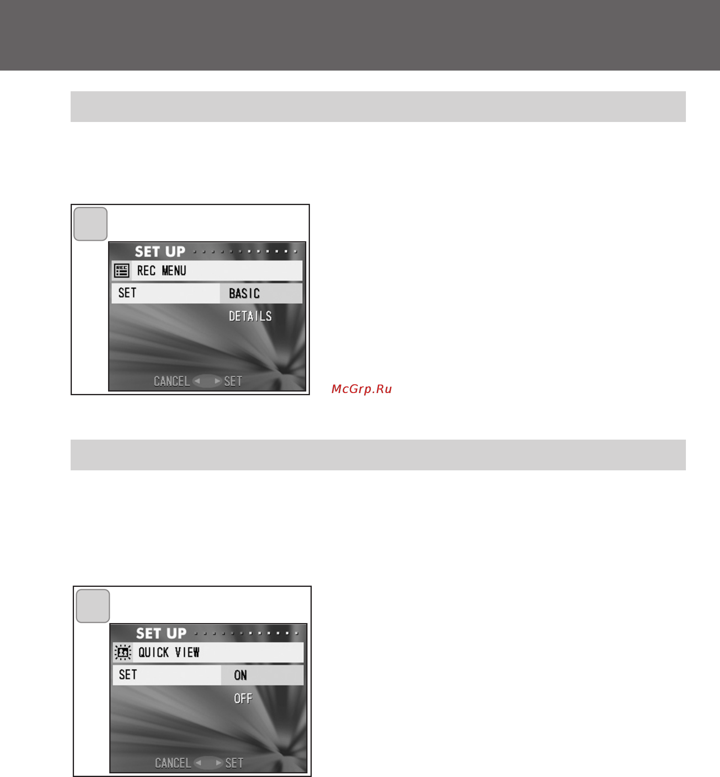 Konica Minolta Dimage G500 [100/126] Использование меню настройки set up