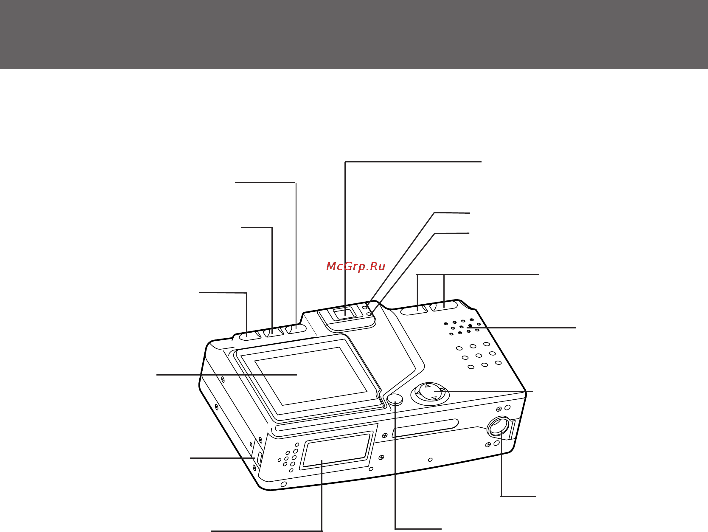 Konica Minolta Dimage G500 [15/126] Наименование отдельных частей камеры