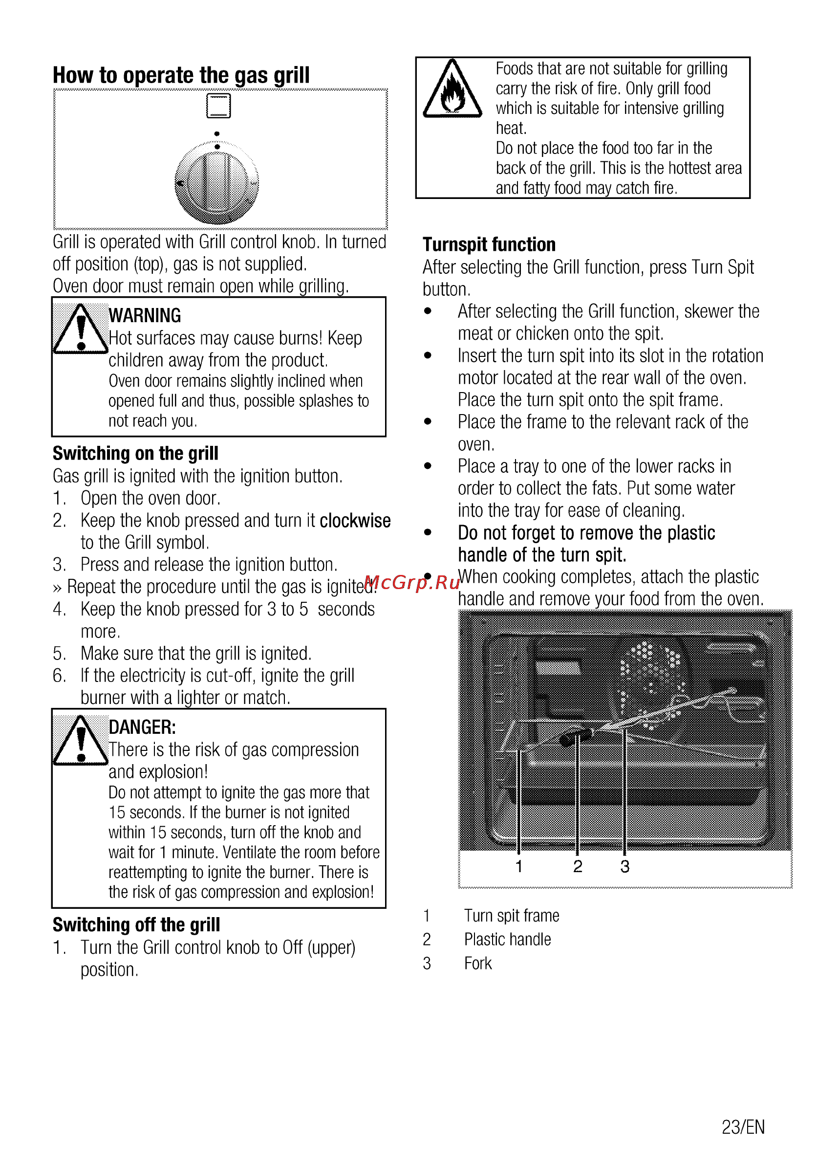 Beko CSG 52120 GX [23/96] How to operate the gas grill
