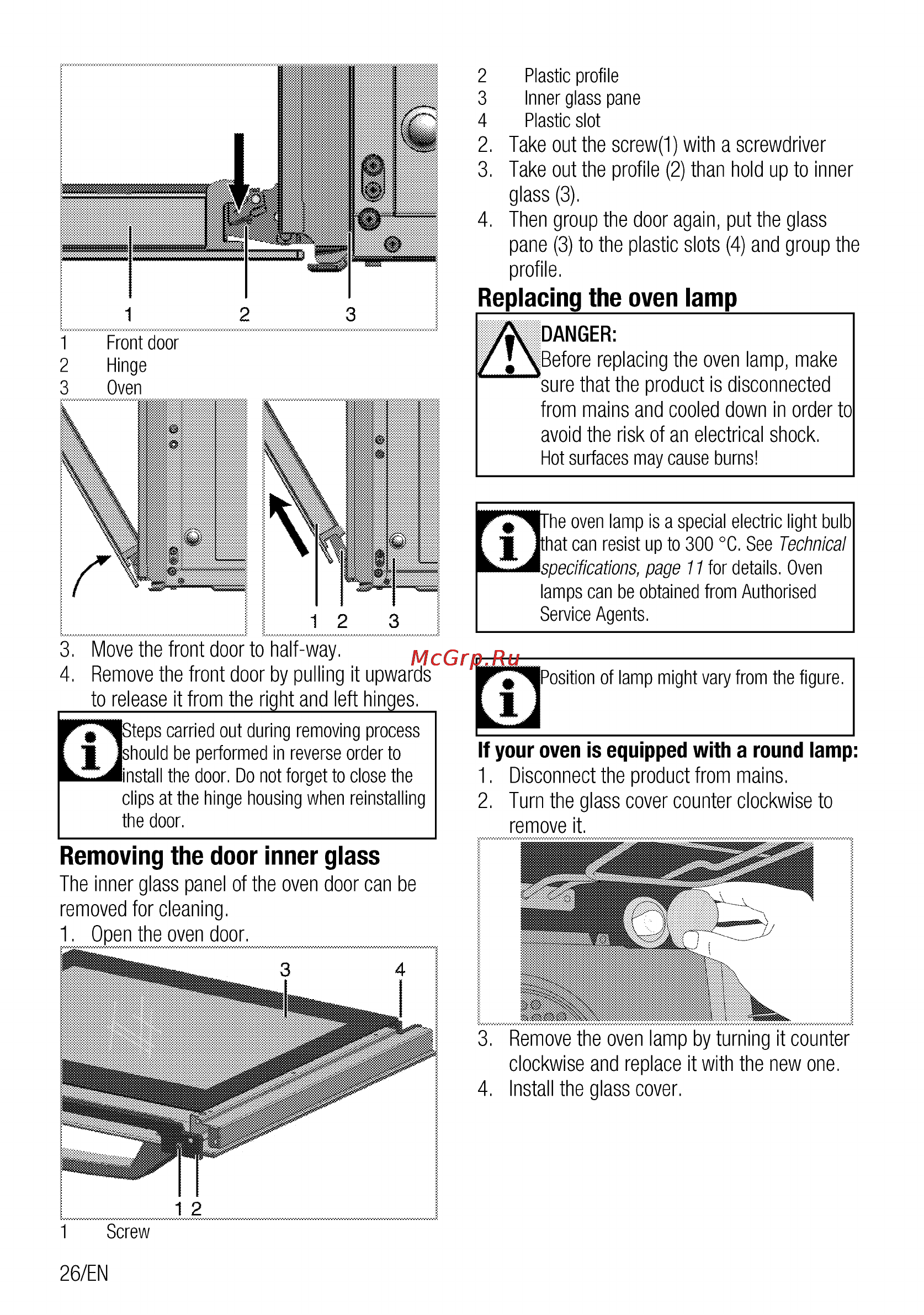 Beko CSG 52120 GX [26/96] Removing the door inner glass