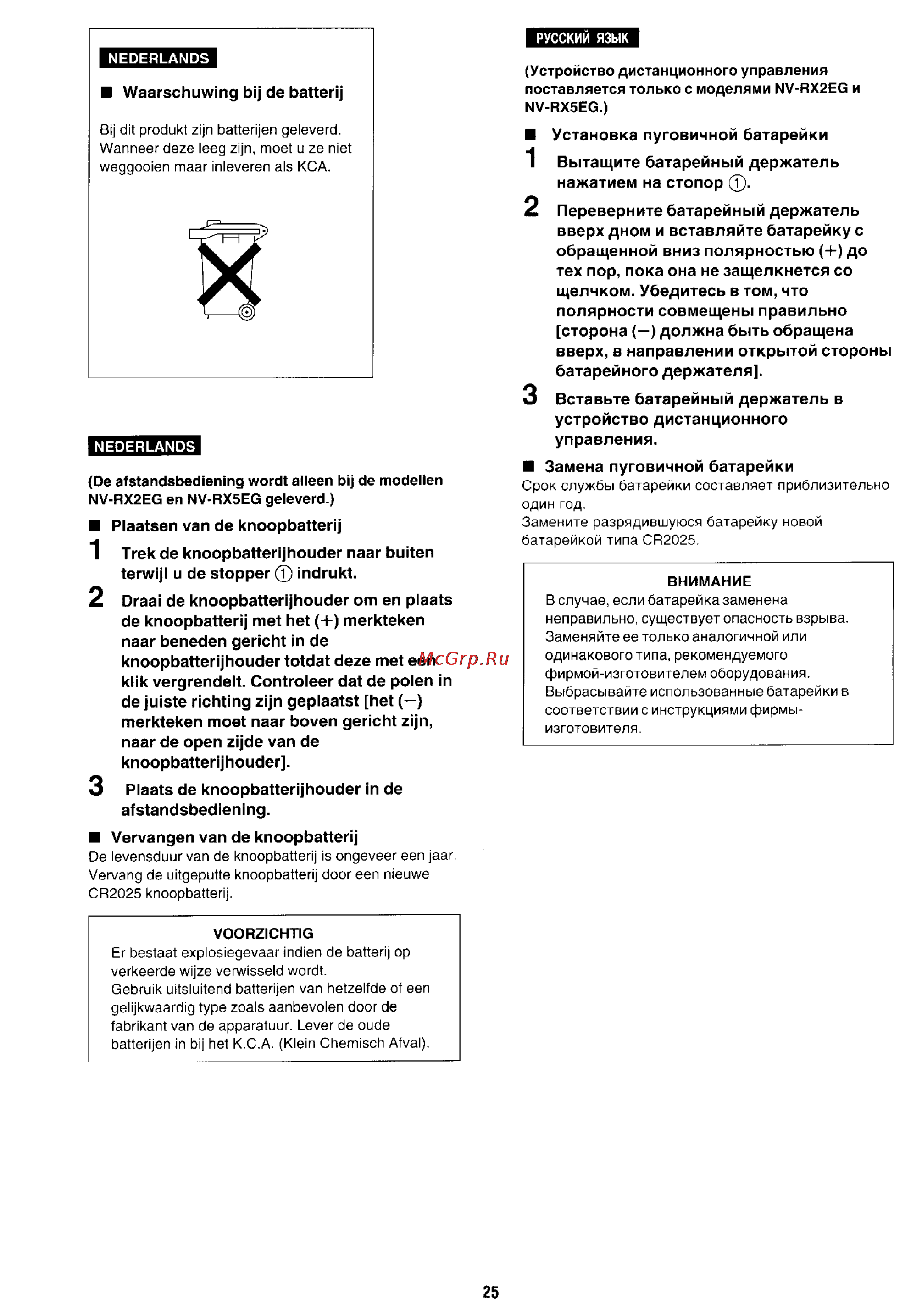 Panasonic NV-RX1 Инструкция по эксплуатации онлайн [21/113] 94549