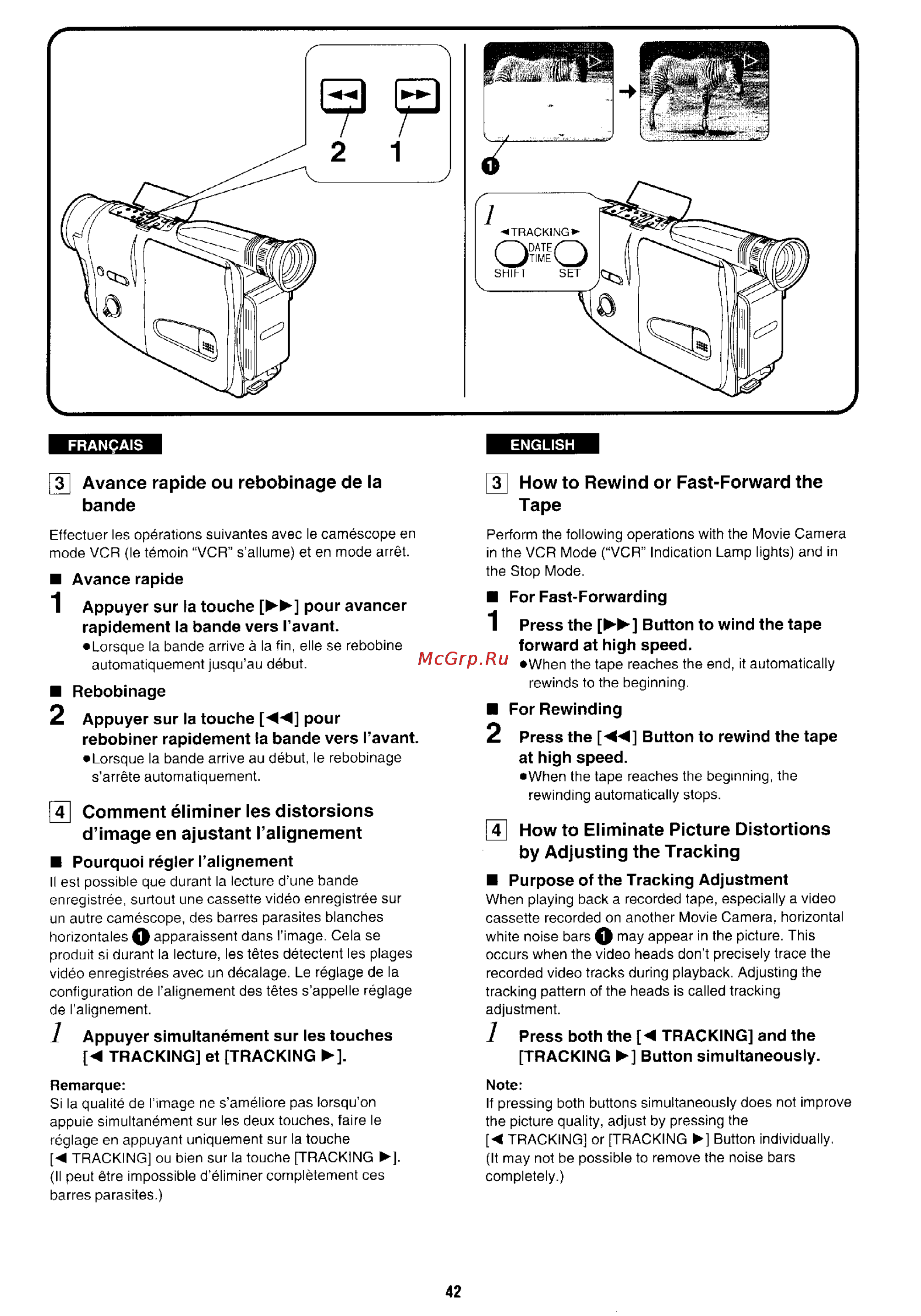 Panasonic NV-RX1 [38/113] How to rewind or fast forward the
