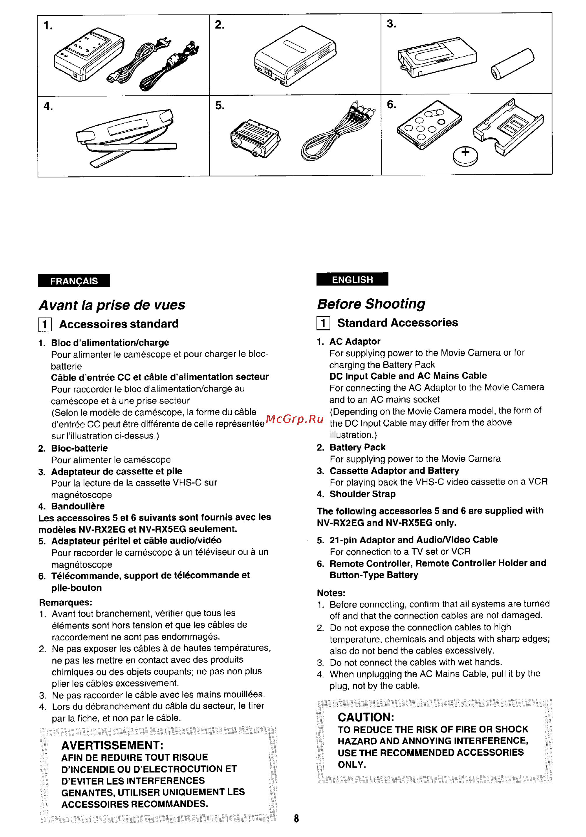 Panasonic NV-RX1 [4/113] Avertissement